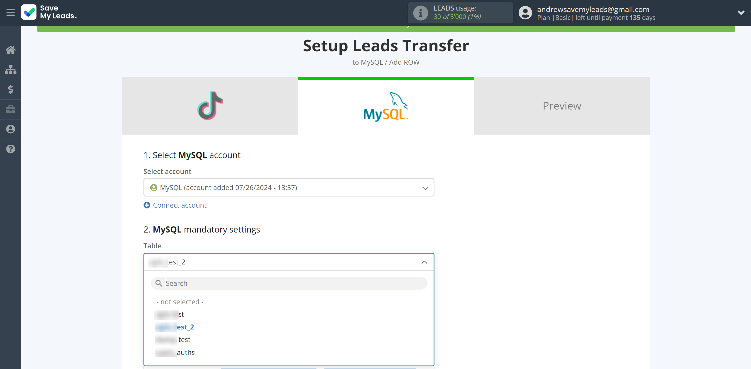 How to Connect TikTok with MySQL | Table selection How to Connect TikTok with MySQL | Table selection