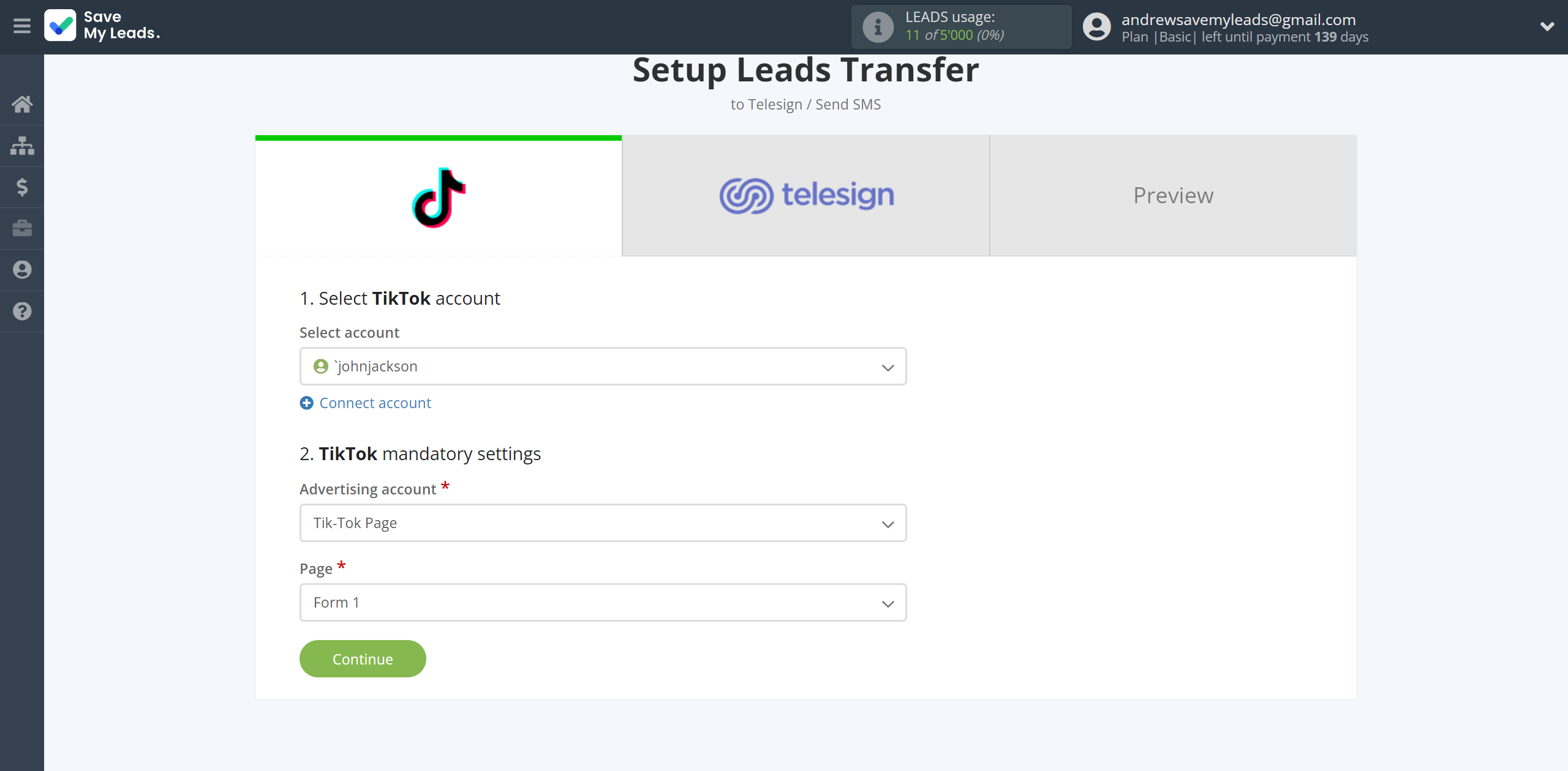 How to Connect TikTok with Telesign | Data Source account connection How to Connect TikTok with Telesign | Data Source account connection