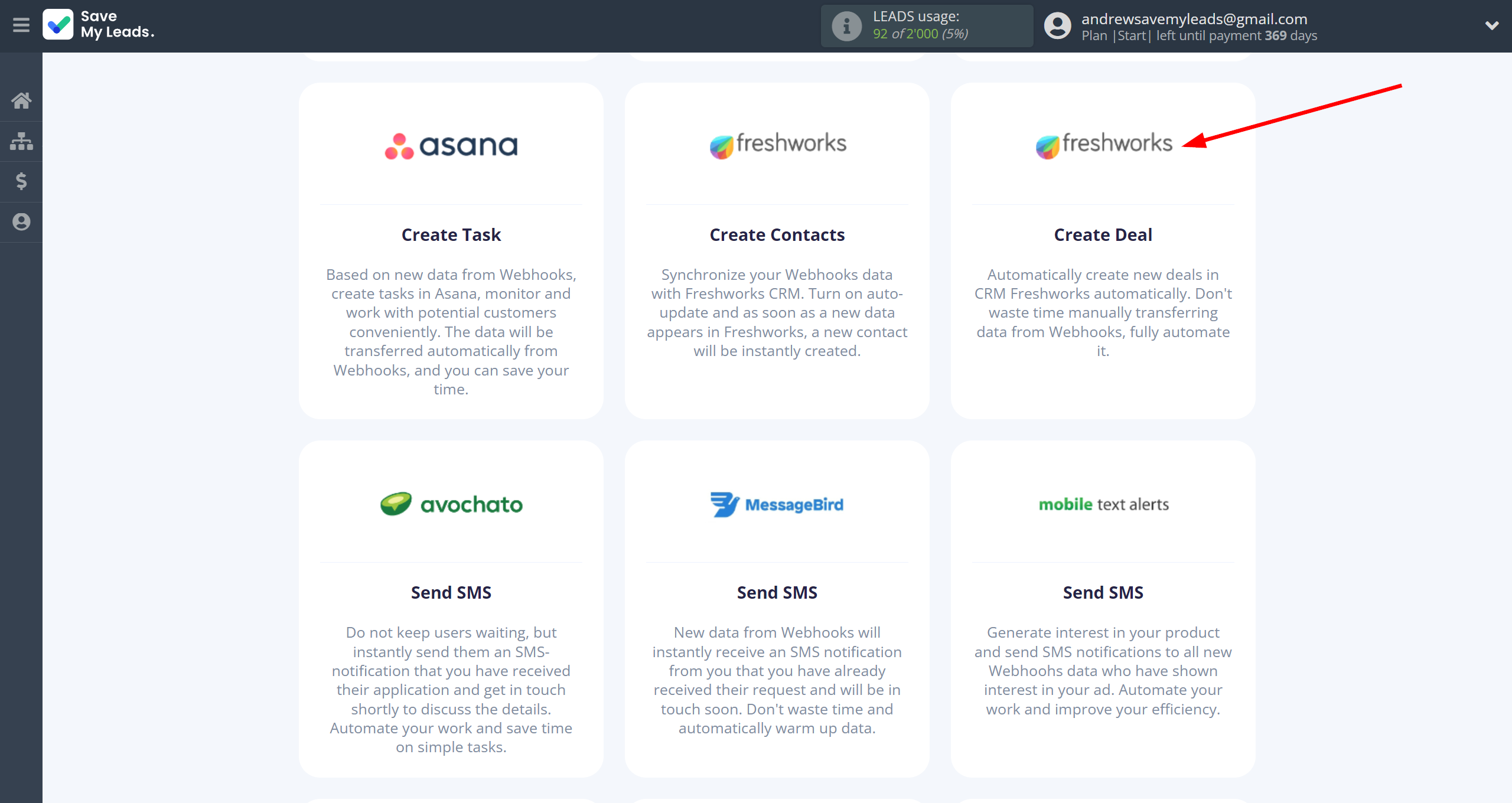 How to Connect Webhooks with Freshworks Create Deal | Data Destination system selection How to Connect Webhooks with Freshworks Create Deal | Data Destination system selection