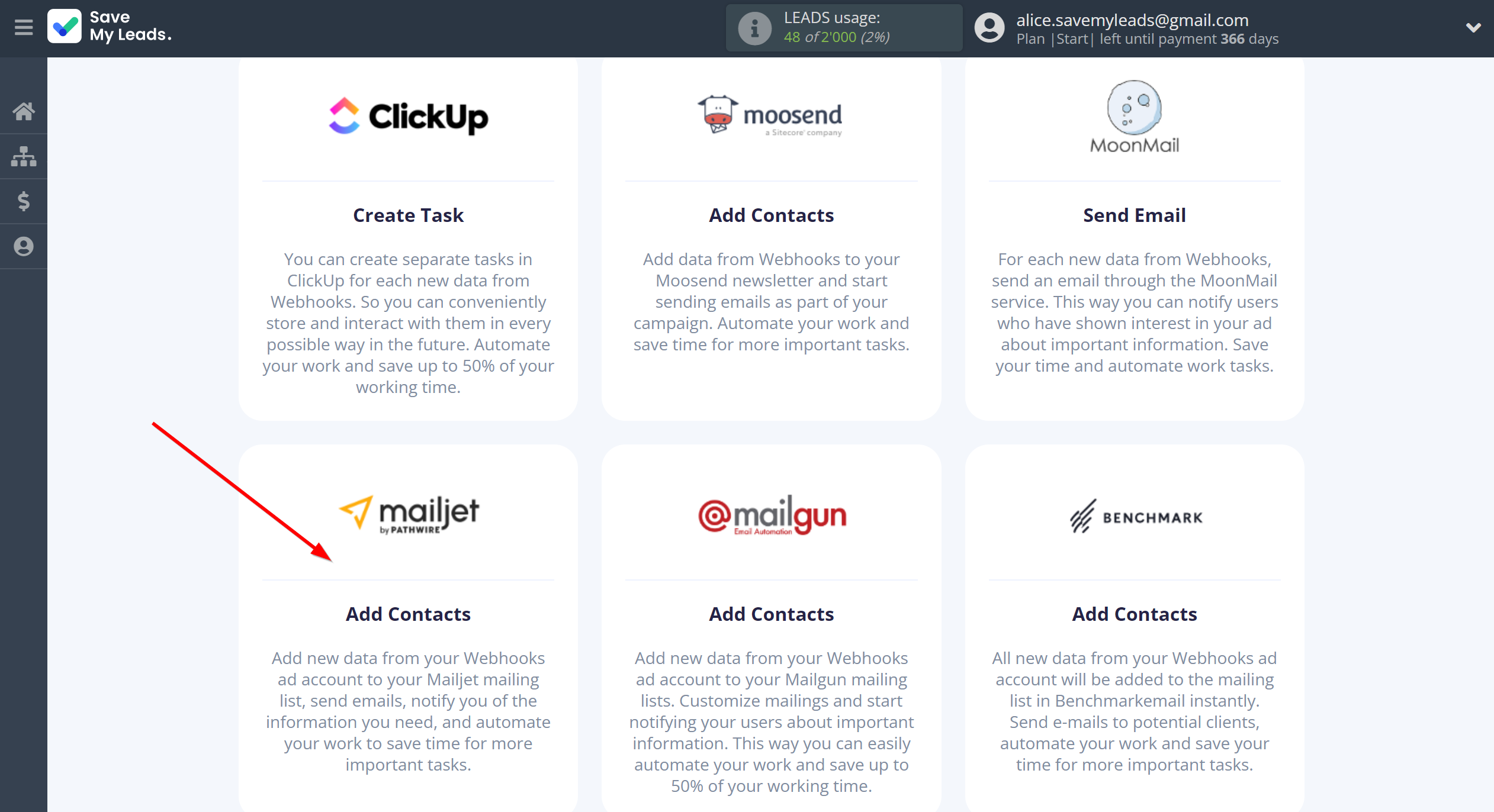 How to Connect Webhooks with Mailjet | Data Destination system selection How to Connect Webhooks with Mailjet | Data Destination system selection