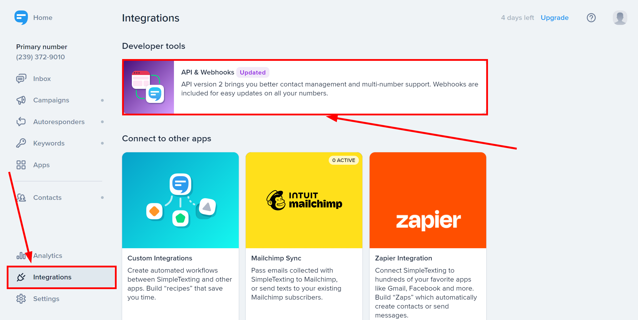 How to Connect Webhooks with SimpleTexting | Data Destination account connection How to Connect Webhooks with SimpleTexting | Data Destination account connection