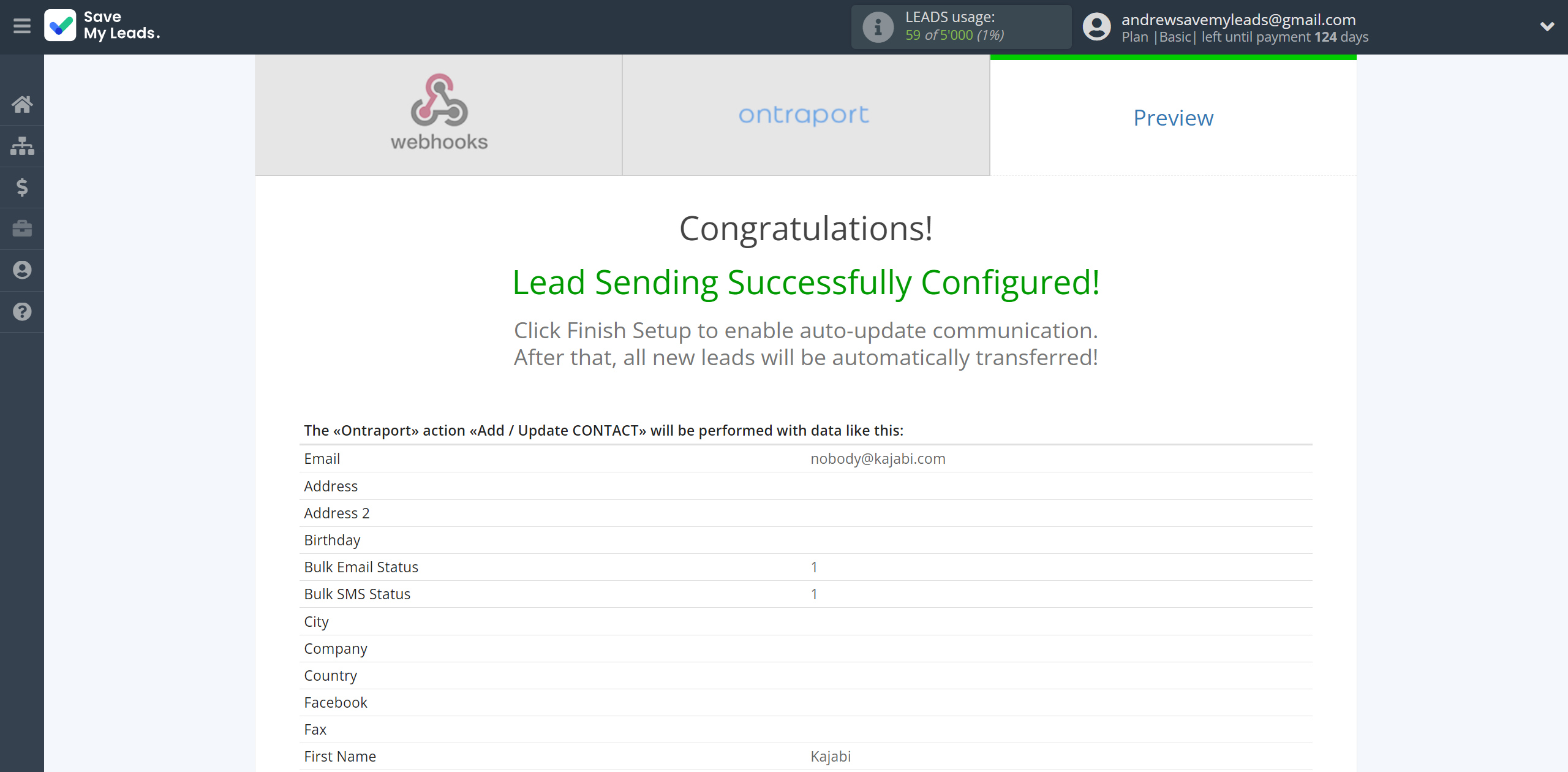 How to Connect Webhooks with Ontraport | Test data How to Connect Webhooks with Ontraport | Test data