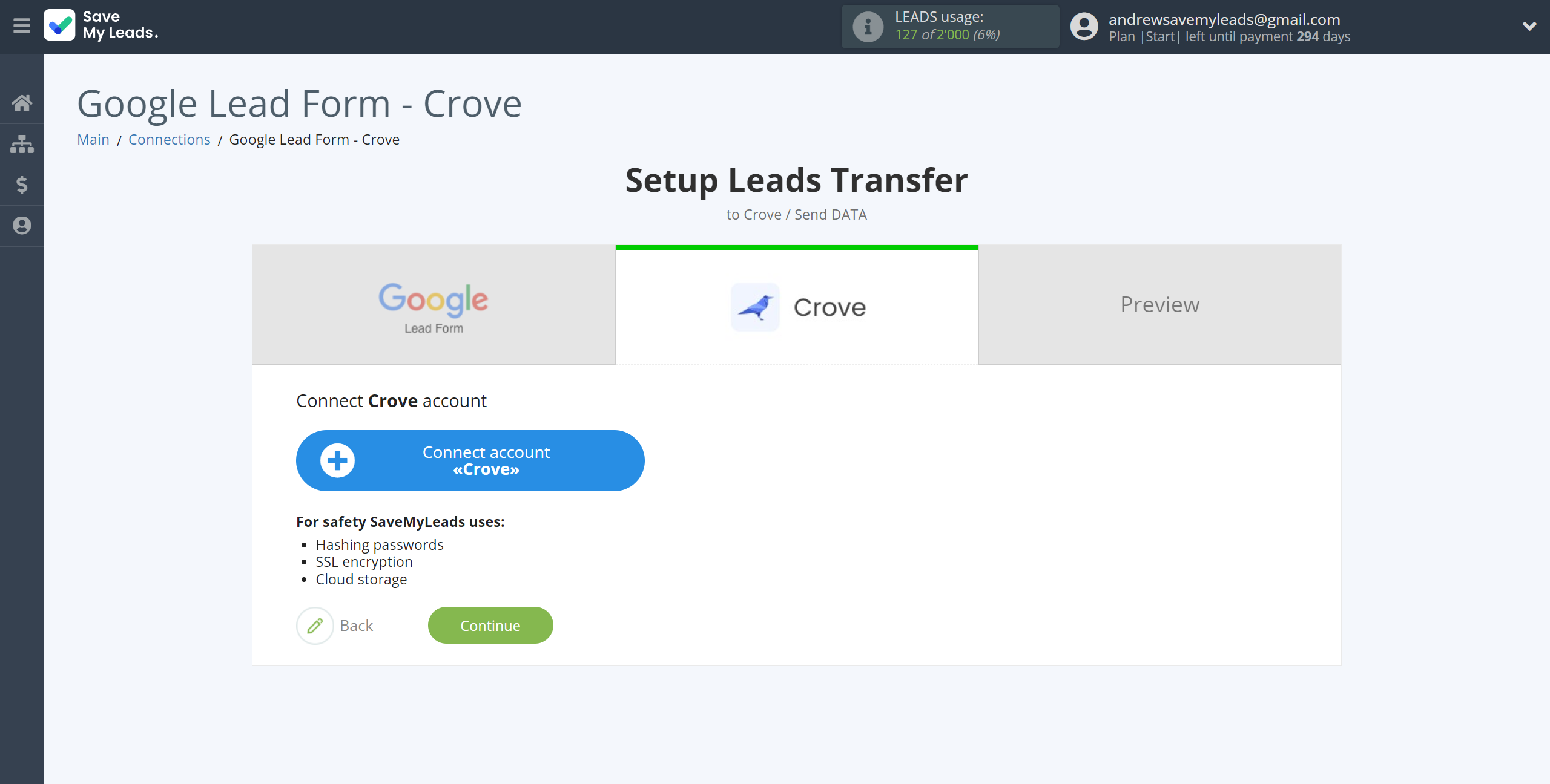 How to Connect Google Lead Form with Crove | Data Destination account connection How to Connect Google Lead Form with Crove | Data Destination account connection