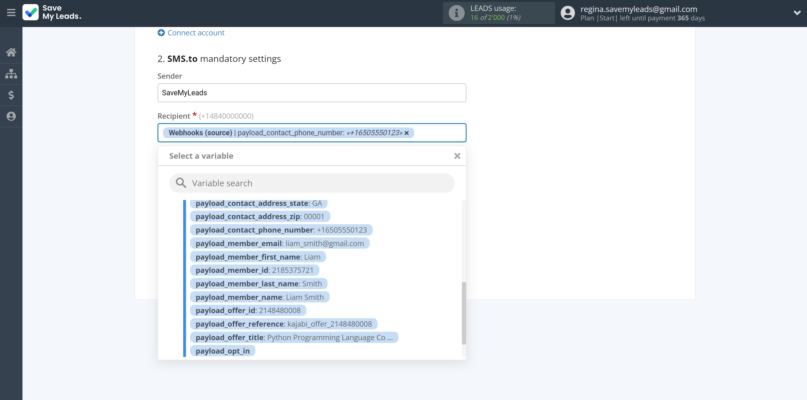 How to Connect Webhooks with SMS.to | Assigning fields How to Connect Webhooks with SMS.to | Assigning fields