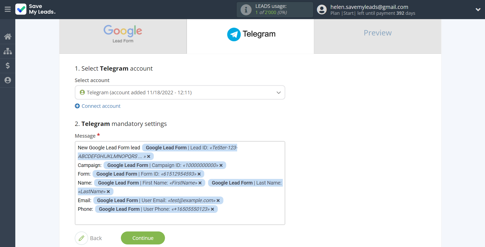How to Connect Google Lead Form with Telegram | Assigning fields How to Connect Google Lead Form with Telegram | Assigning fields