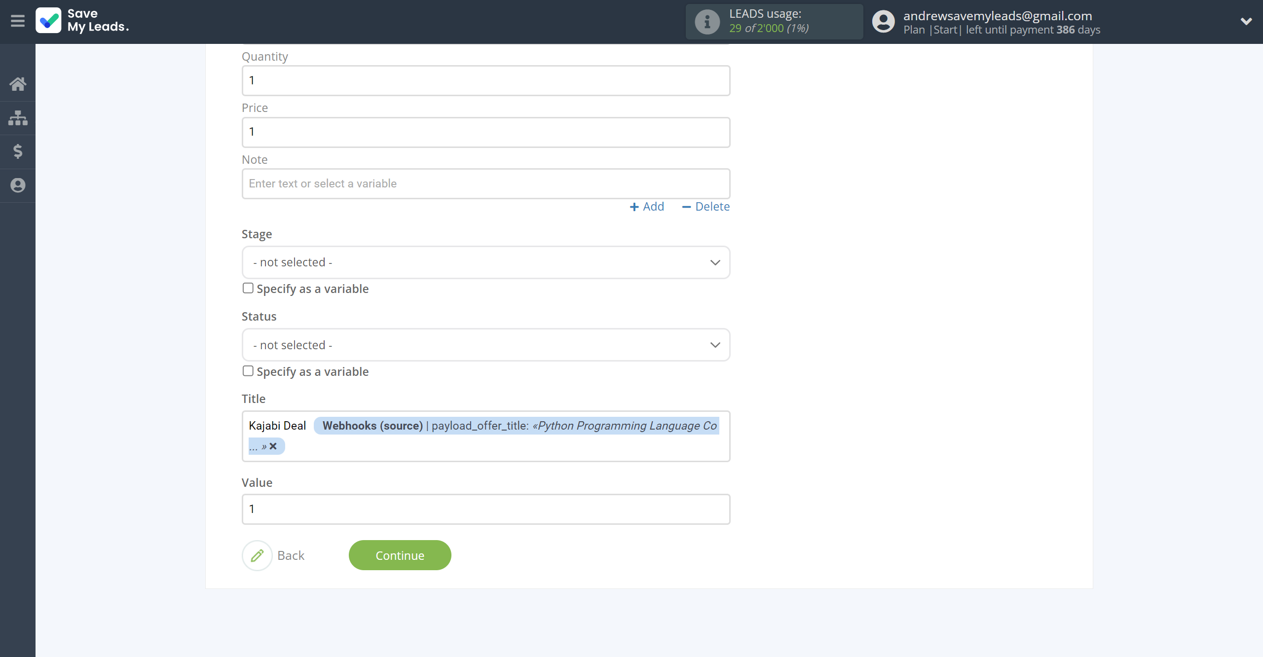 How to Connect Webhooks with Pipedrive Create Deal | Assigning fields How to Connect Webhooks with Pipedrive Create Deal | Assigning fields
