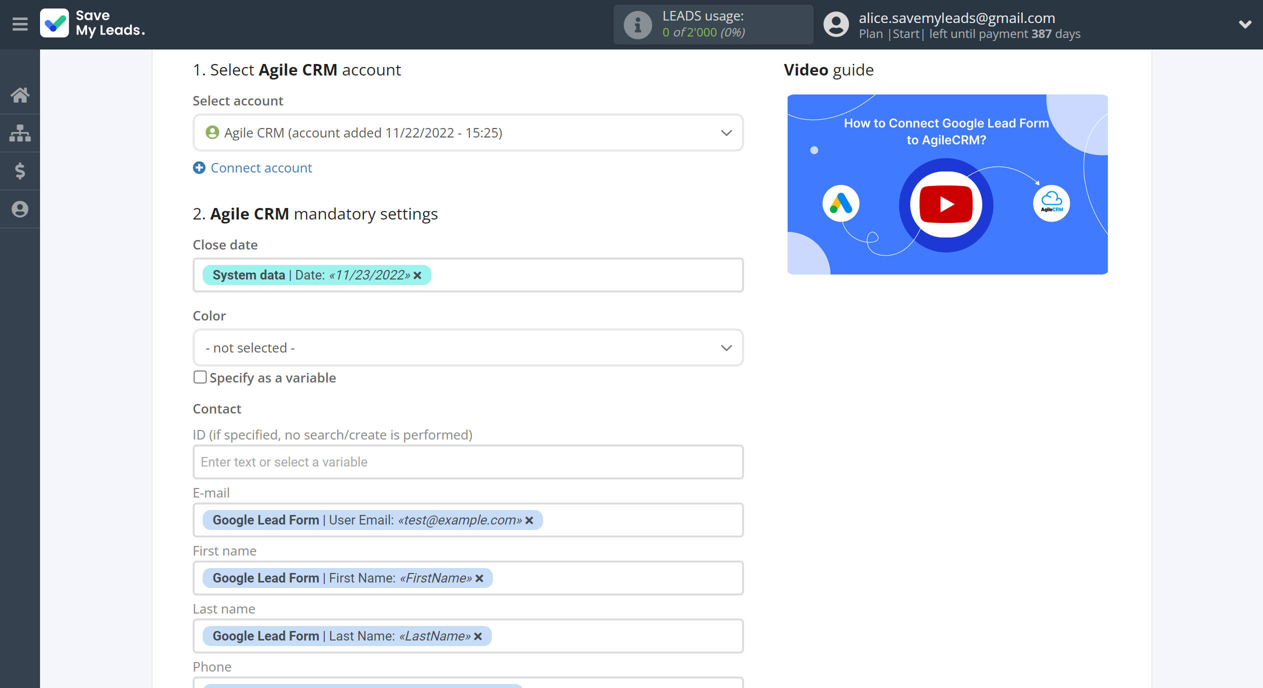 How to Connect Google Lead Form with AgileCRM Create Deal | Assigning fields How to Connect Google Lead Form with AgileCRM Create Deal | Assigning fields