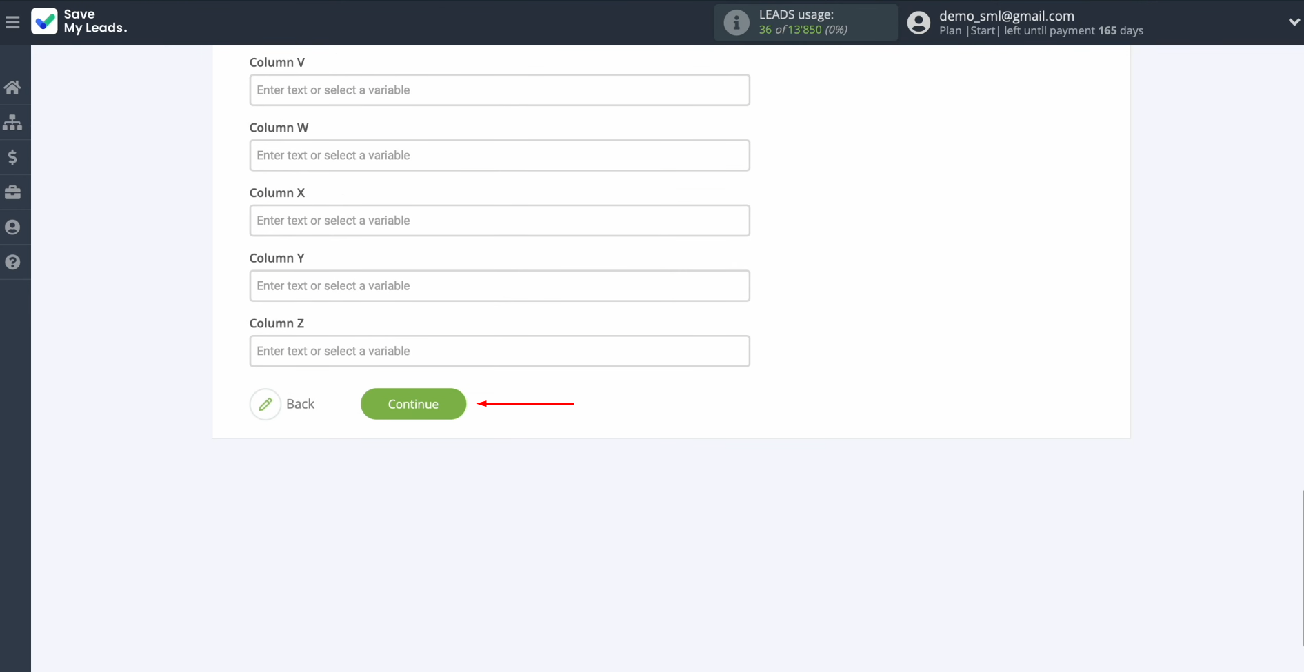 TikTok and Google Sheets integration | Click “Continue” TikTok and Google Sheets integration | Click “Continue”