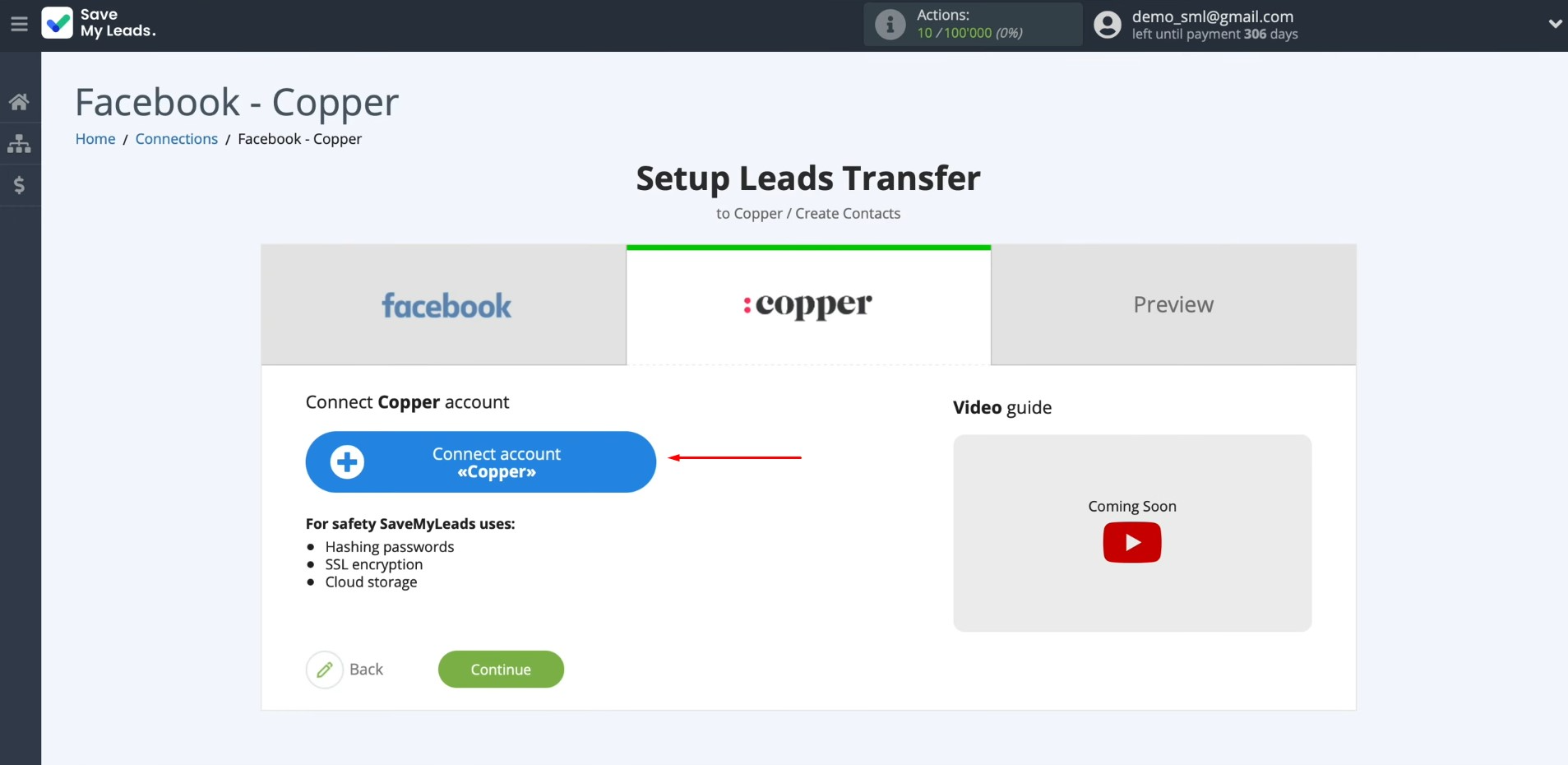 Facebook and Copper integration | Connect your Copper account to SaveMyLeads Facebook and Copper integration | Connect your Copper account to SaveMyLeads