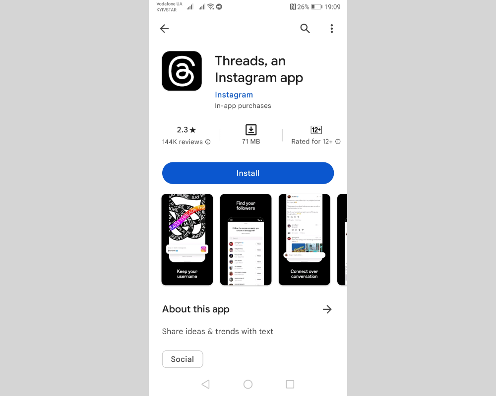 Download the Threads app Download the Threads app