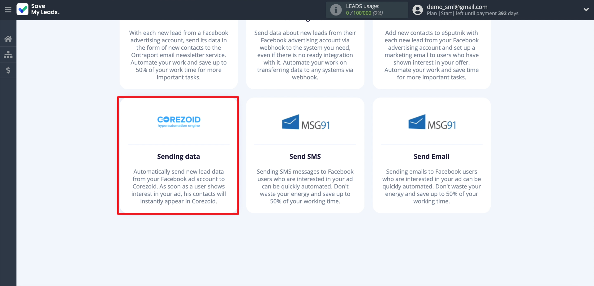 How to set up uploading new leads from a Facebook ad account in Corezoid | Choosing integration with Corezoid How to set up uploading new leads from a Facebook ad account in Corezoid | Choosing integration with Corezoid