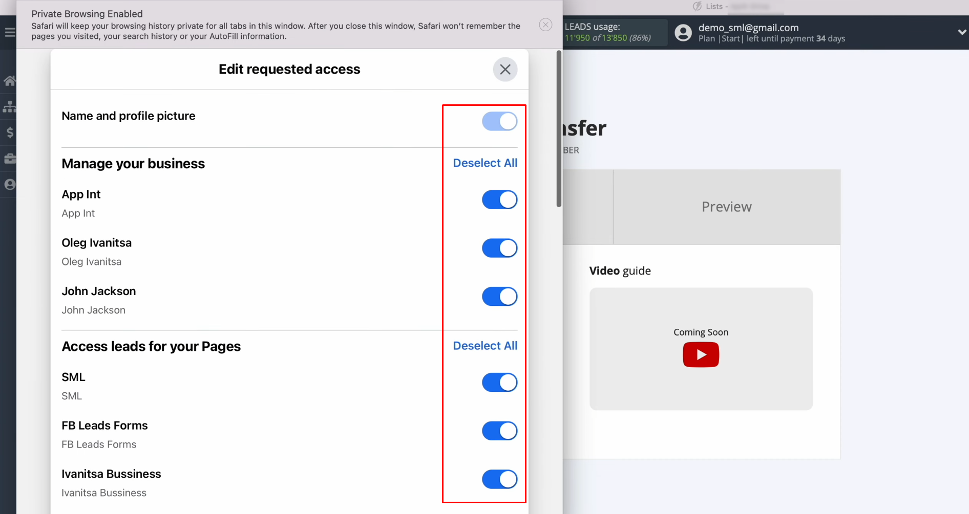 FeedBlitz and Facebook integration | Leave all access checkboxes enabled FeedBlitz and Facebook integration | Leave all access checkboxes enabled