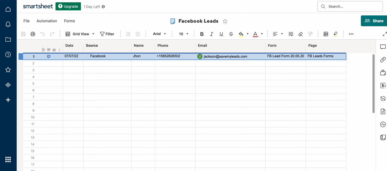 Facebook Lead Ads and Smartsheet integration | How to use automation on Smartsheet Facebook Lead Ads and Smartsheet integration | How to use automation on Smartsheet