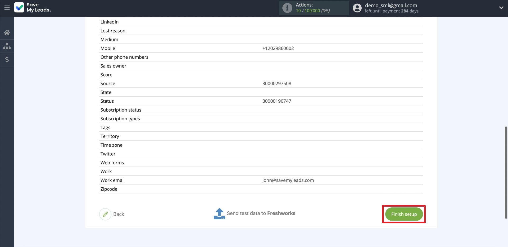Facebook and Freshworks integration | Finishing the setup Facebook and Freshworks integration | Finishing the setup