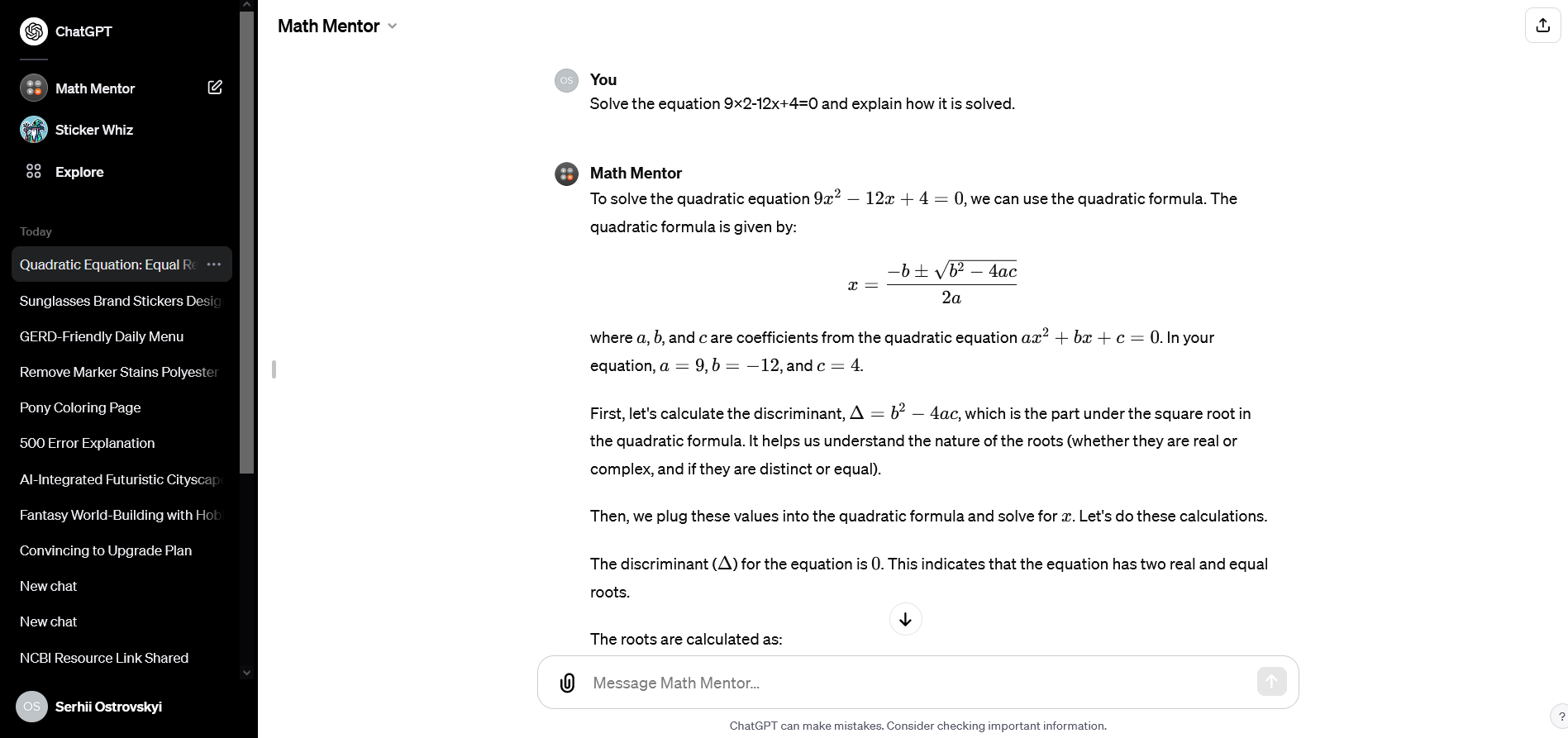 Math Mentor Math Mentor