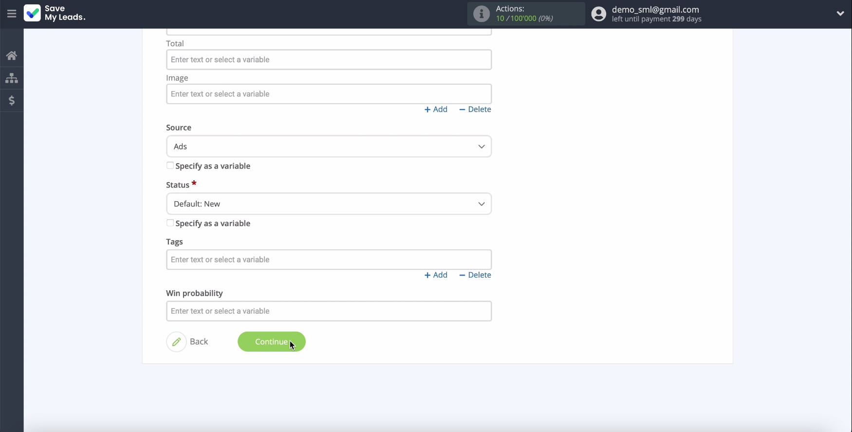 Facebook and AgileCRM integration | Continue Configuring Facebook and AgileCRM integration | Continue Configuring