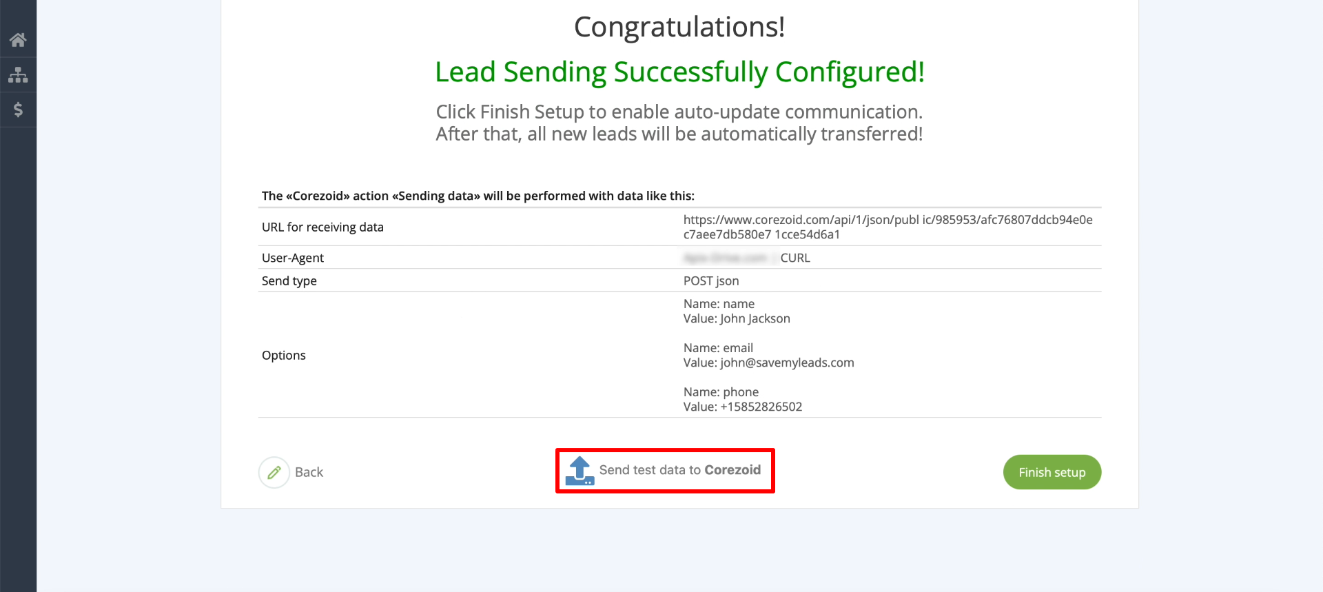 How to set up uploading new leads from a Facebook ad account in Corezoid | Sending test data to Corezoid How to set up uploading new leads from a Facebook ad account in Corezoid | Sending test data to Corezoid