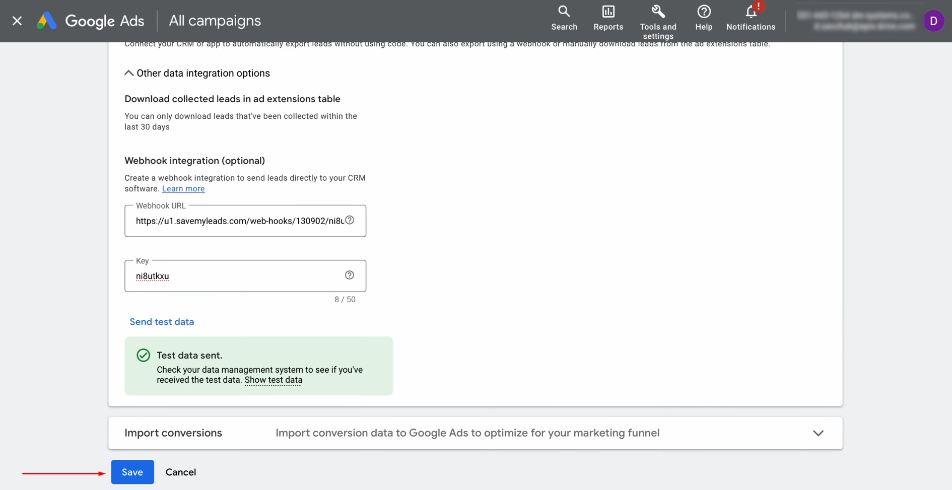 Google Ads Lead Form and Pipedrive integration | Click "Save" and return to your SaveMyLeads account Google Ads Lead Form and Pipedrive integration | Click "Save" and return to your SaveMyLeads account
