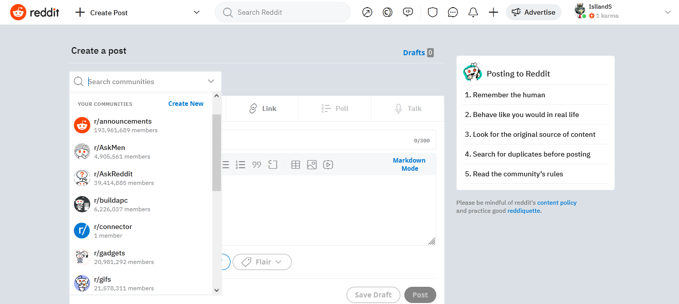 How to make a post on Reddit | Select subreddit<br>
How to make a post on Reddit | Select subreddit<br>