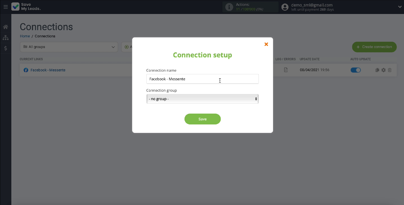 How to set up Facebook and Messente integration | Link name change window How to set up Facebook and Messente integration | Link name change window