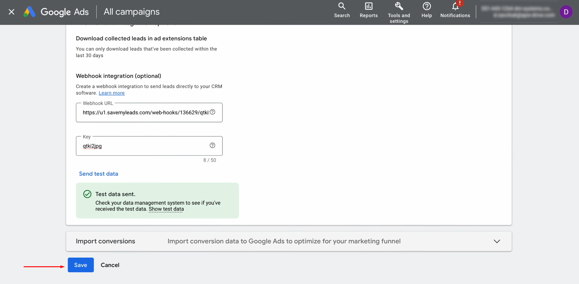 Google Ads Lead Form and Vbout integration | Save your changes Google Ads Lead Form and Vbout integration | Save your changes