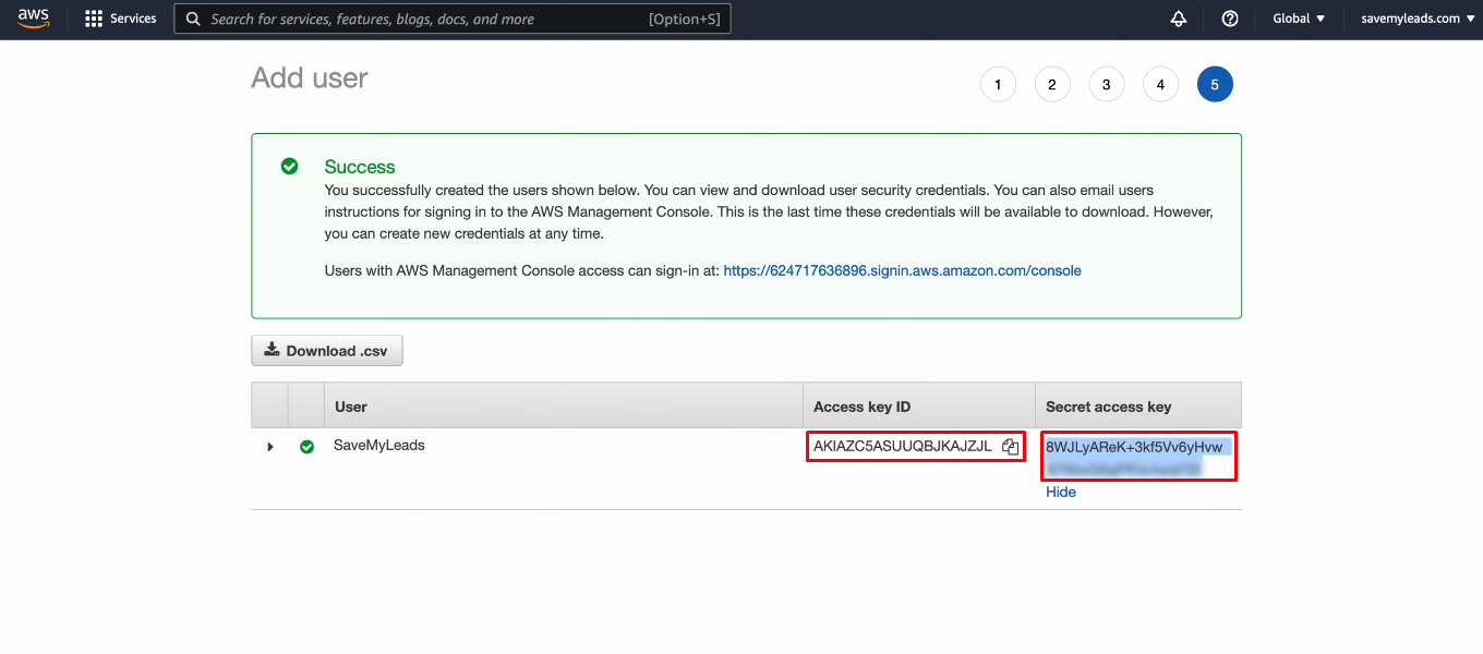 Facebook and Amazon DynamoDB integration | Keys Facebook and Amazon DynamoDB integration | Keys