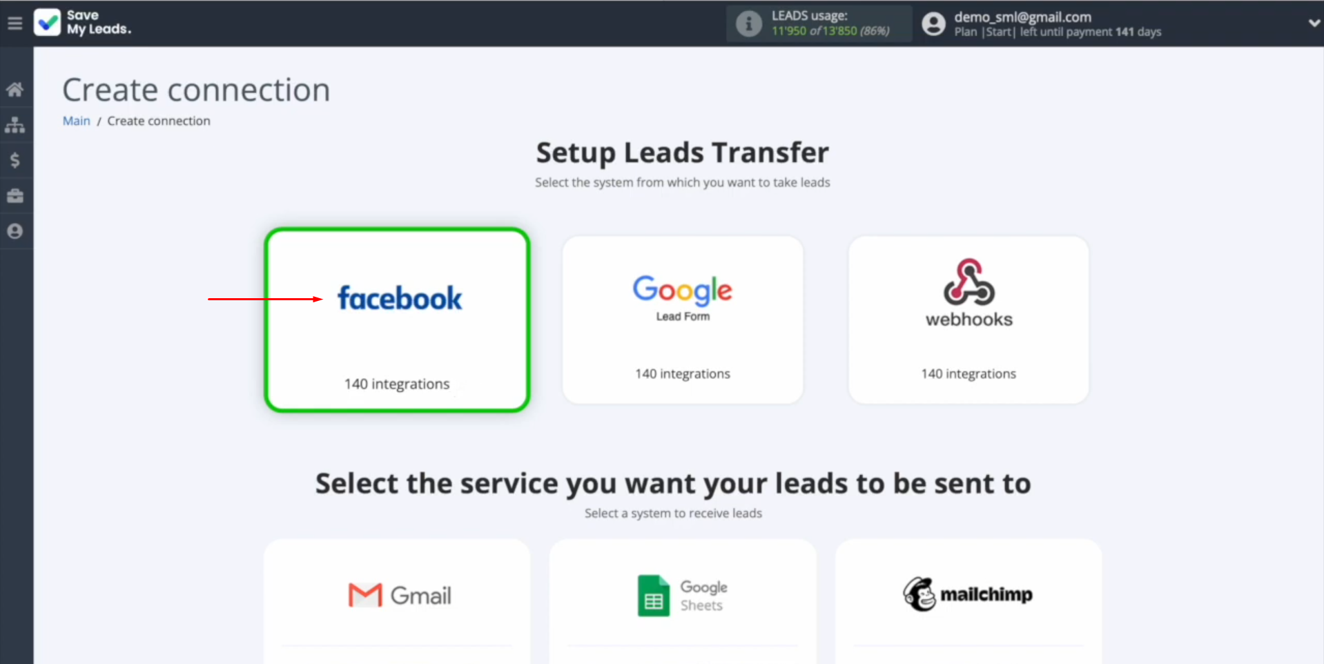 Elastic Email and Facebook integration | Select a data source system Elastic Email and Facebook integration | Select a data source system