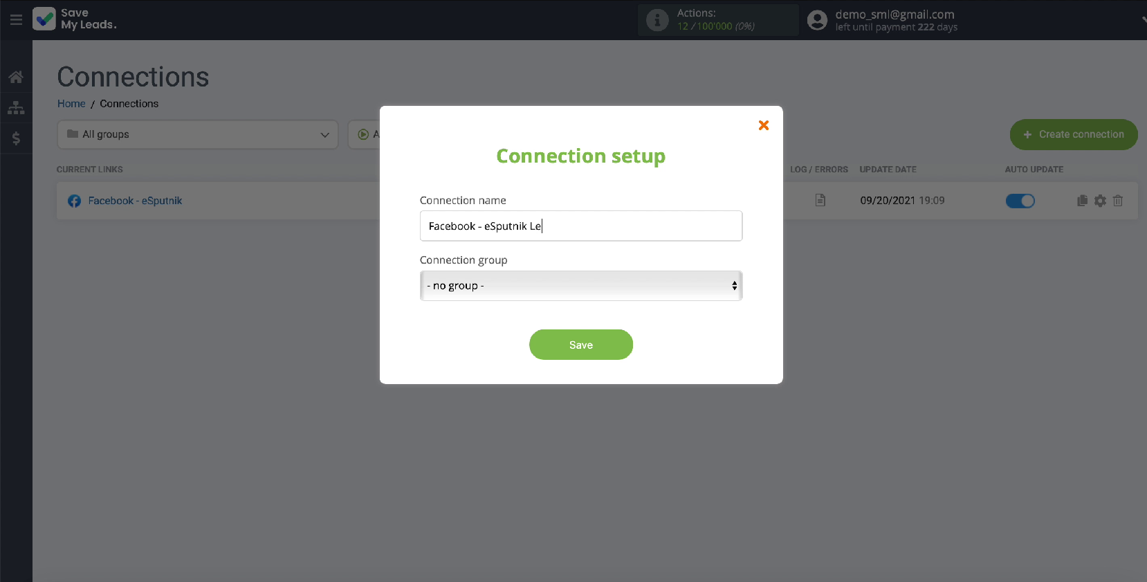How to Send E-Mail via eSputnik from New Facebook Leads | Change the name of the link How to Send E-Mail via eSputnik from New Facebook Leads | Change the name of the link