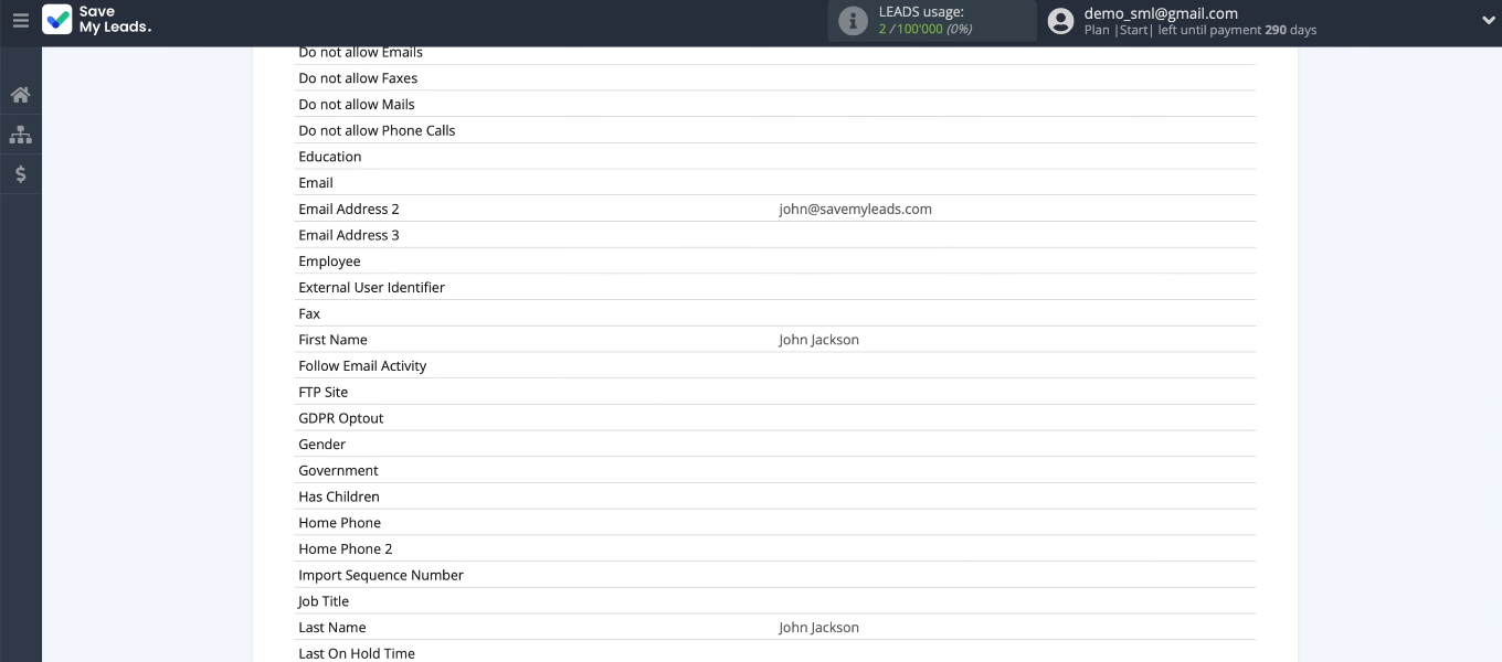 Facebook and Microsoft Dynamics 365 integration | Test data Facebook and Microsoft Dynamics 365 integration | Test data