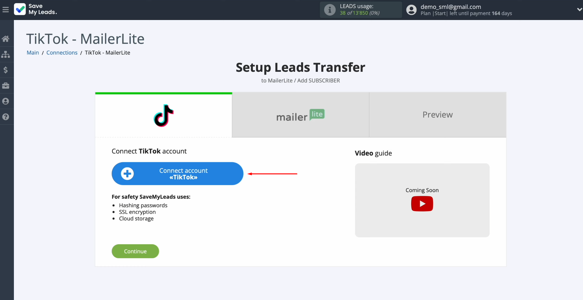 TikTok and MailerLite integration | Create a link between the TikTok and SaveMyLeads TikTok and MailerLite integration | Create a link between the TikTok and SaveMyLeads