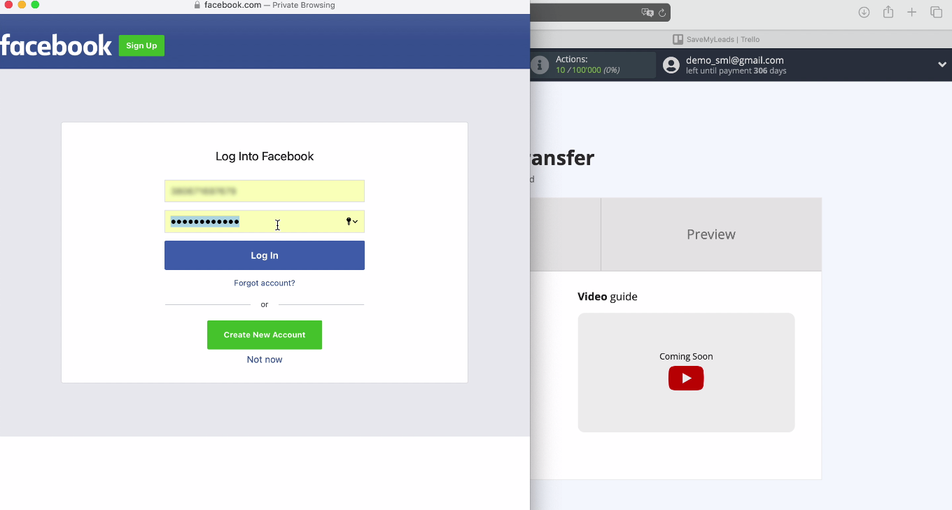 Enter your login and password to your Facebook ad account Enter your login and password to your Facebook ad account