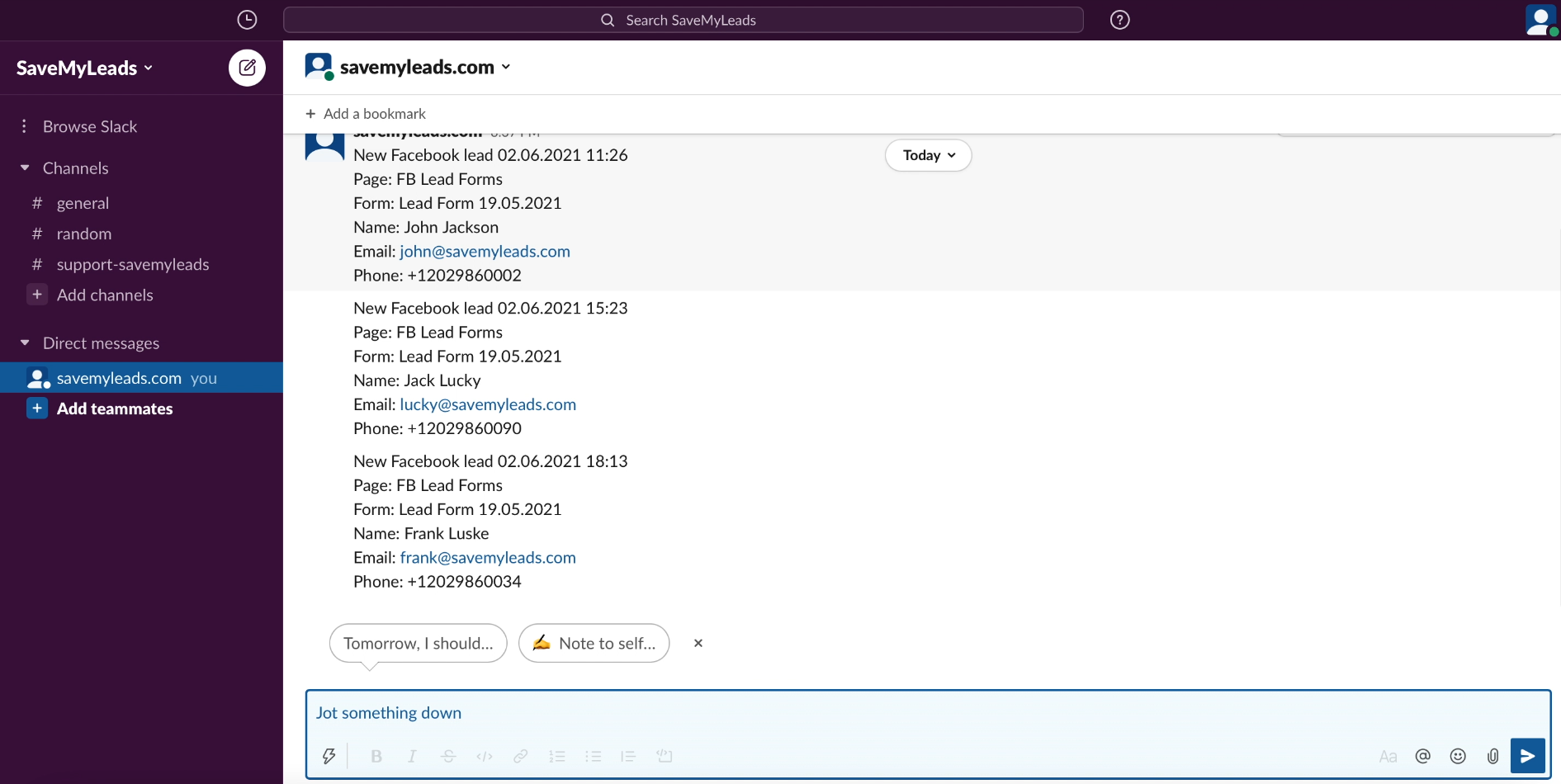 How to set up the upload of new leads from Facebook ad account to Slack private messages | Facebook leads sent as Slack messages How to set up the upload of new leads from Facebook ad account to Slack private messages | Facebook leads sent as Slack messages