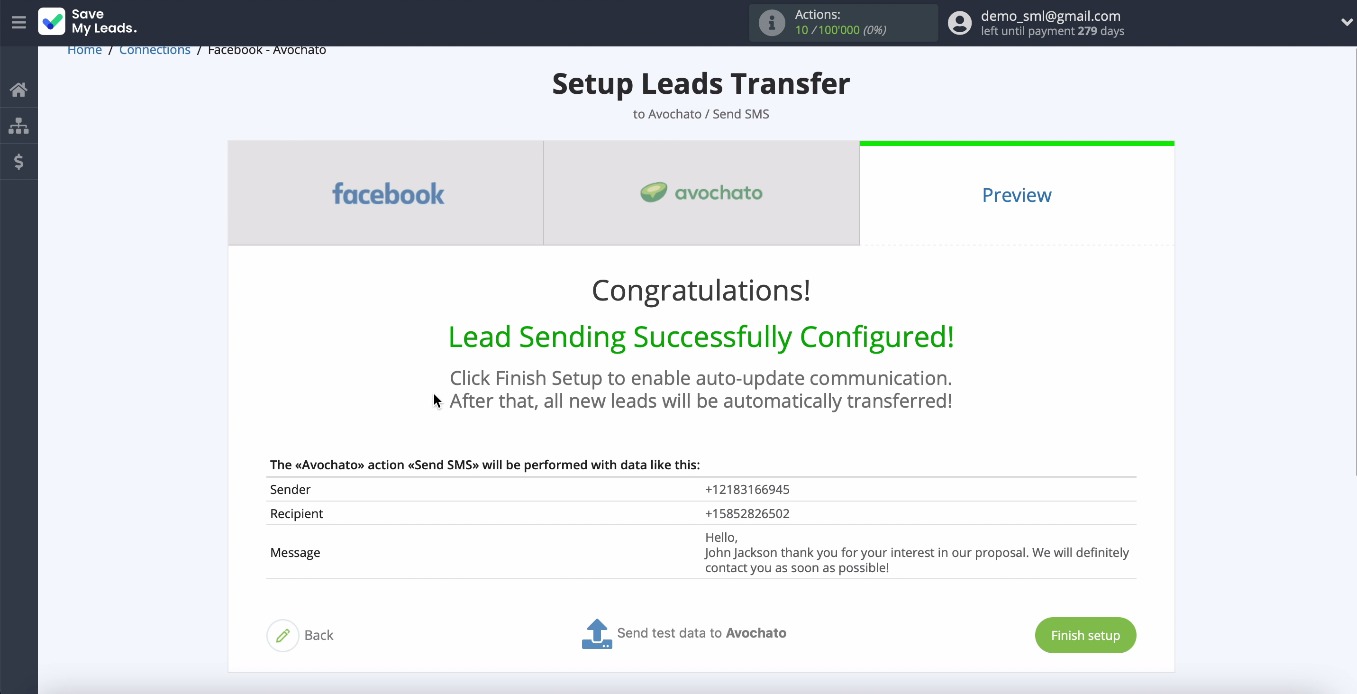 Integration Avochato and Facebook Leads Ads | Test the connection Integration Avochato and Facebook Leads Ads | Test the connection 