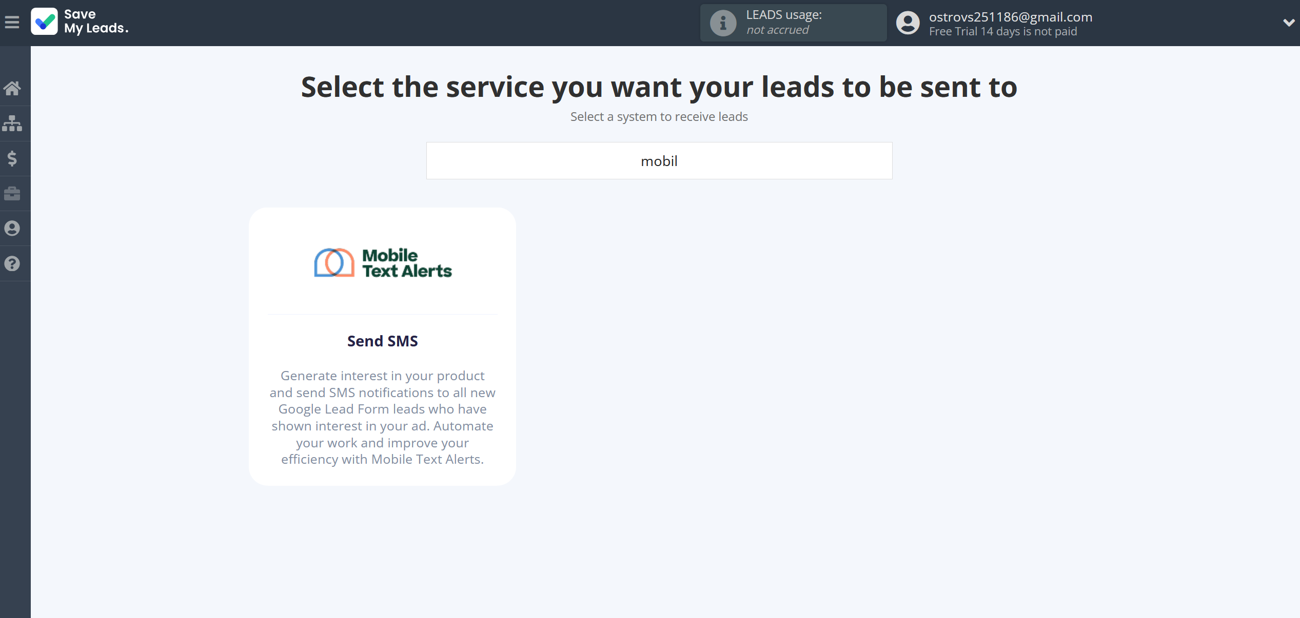 Google Lead Form and Mobile Text Alerts integration | Choose Mobile Text Alerts (Send SMS) Google Lead Form and Mobile Text Alerts integration | Choose Mobile Text Alerts (Send SMS)
