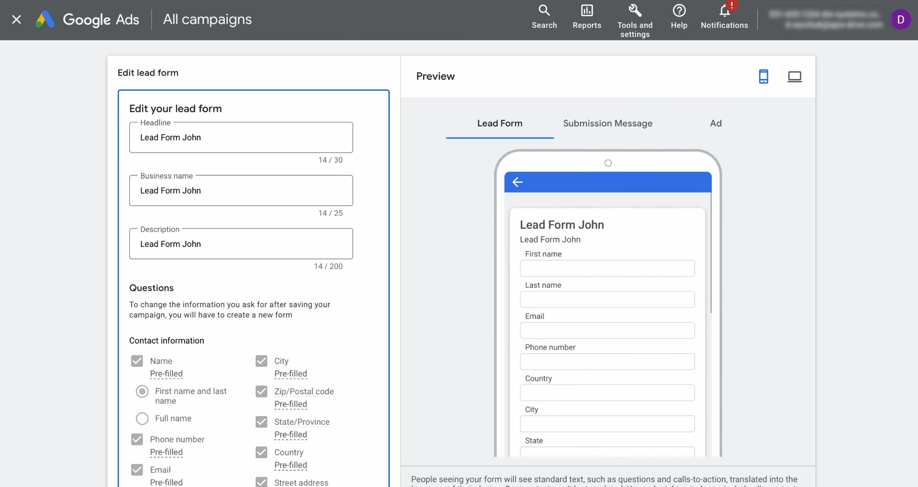 Google Lead Form and Slack integration | Lead form Google Lead Form and Slack integration | Lead form