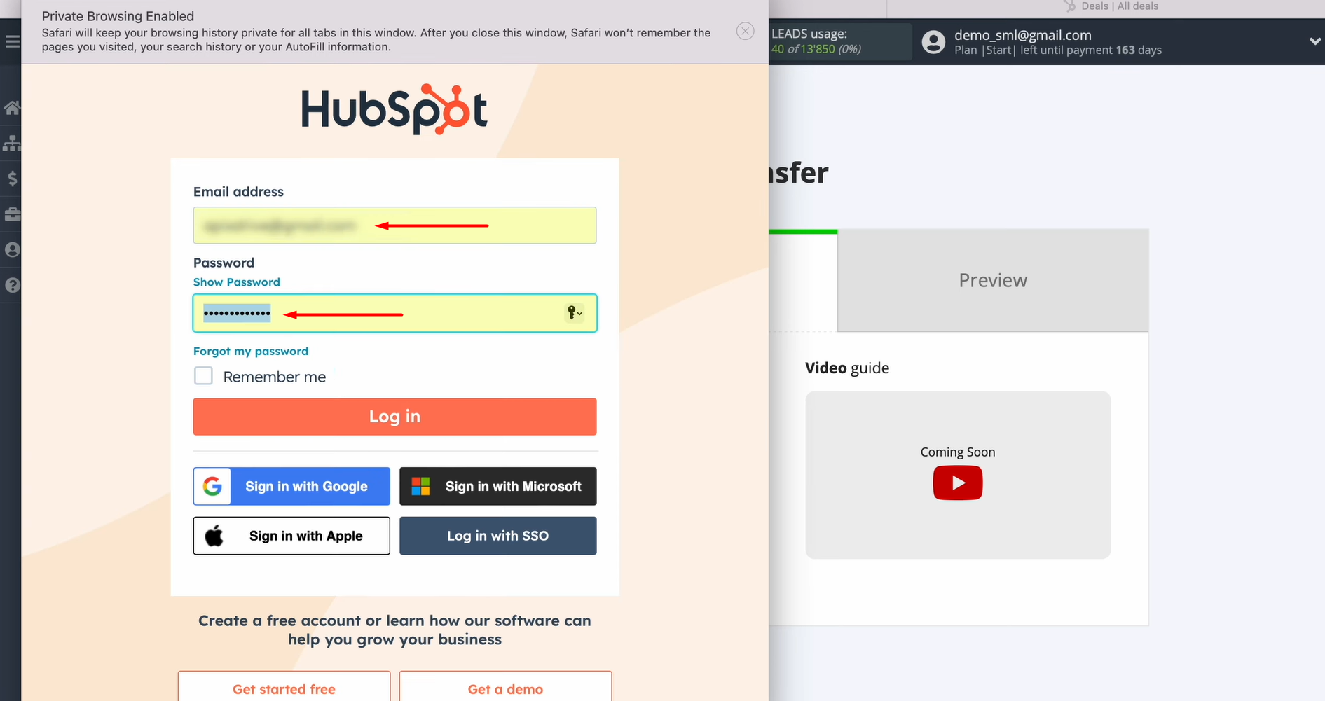 HubSpot and TikTok integration | Enter your HubSpot login credentials HubSpot and TikTok integration | Enter your HubSpot login credentials