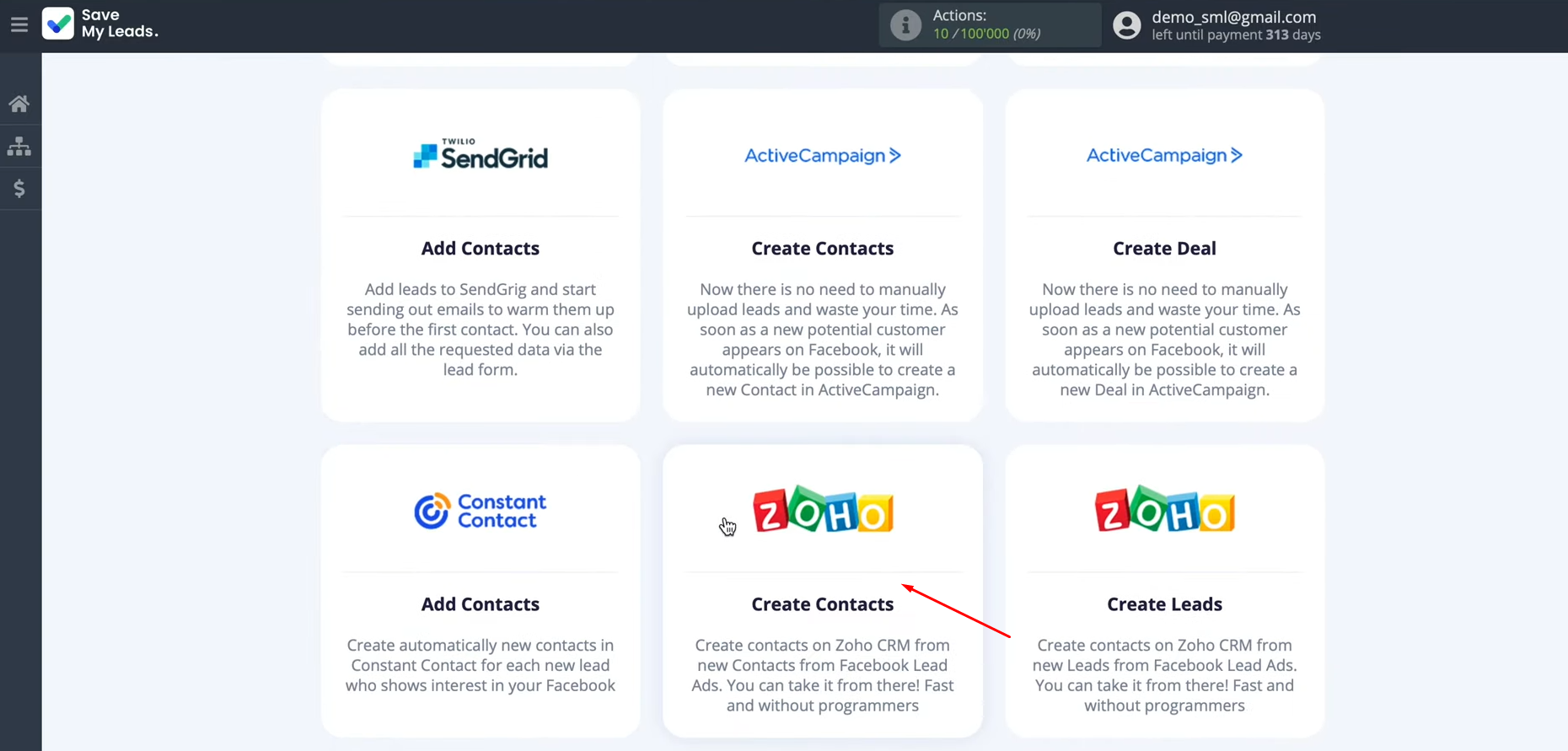 Facebook Lead Ads and Zoho CRM integration | Select Zoho Create Contacts Facebook Lead Ads and Zoho CRM integration | Select Zoho Create Contacts