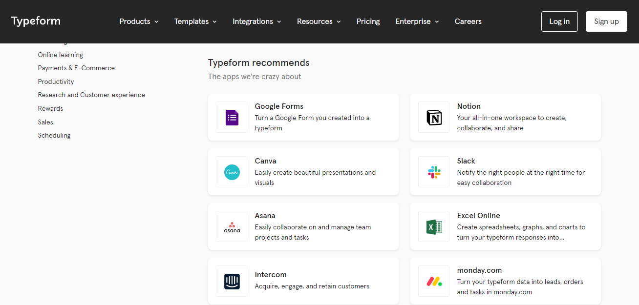 Typeform vs Google Forms | Интеграции Typeform Typeform vs Google Forms | Интеграции Typeform