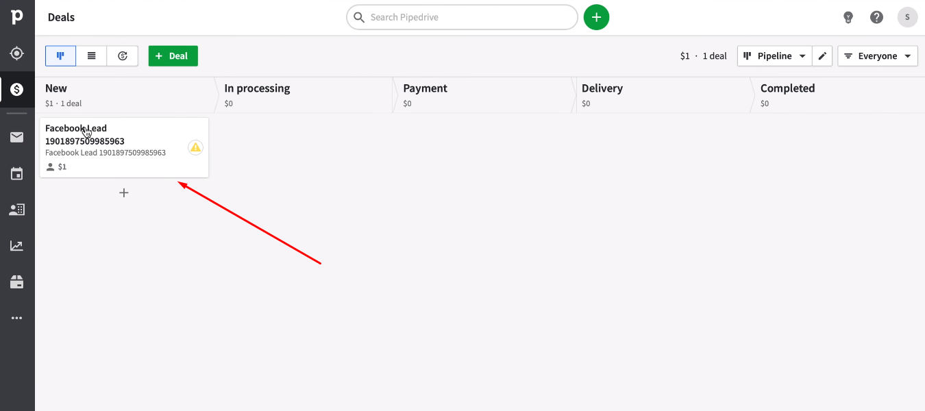 Facebook and Pipedrive integration | Check a new deal in Pipedrive Facebook and Pipedrive integration | Check a new deal in Pipedrive