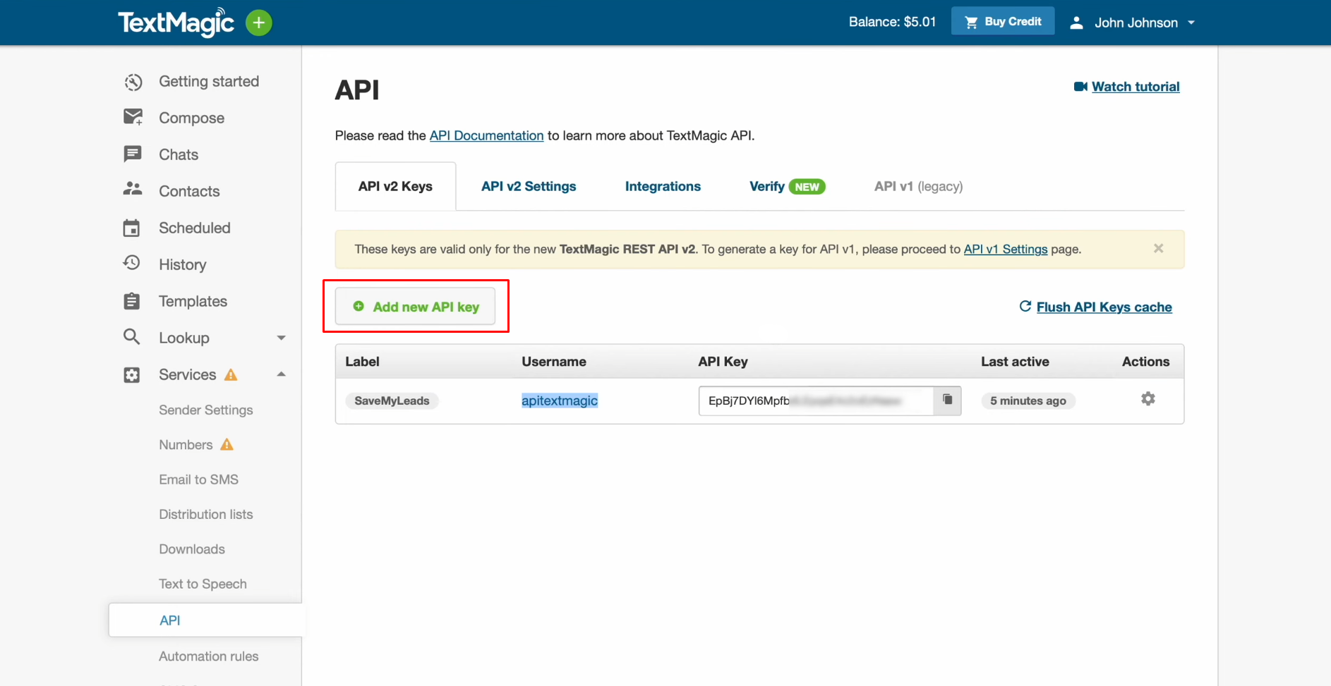 Textmagic and Facebook integration | If you do not have this data, click "Add new API key" Textmagic and Facebook integration | If you do not have this data, click "Add new API key"