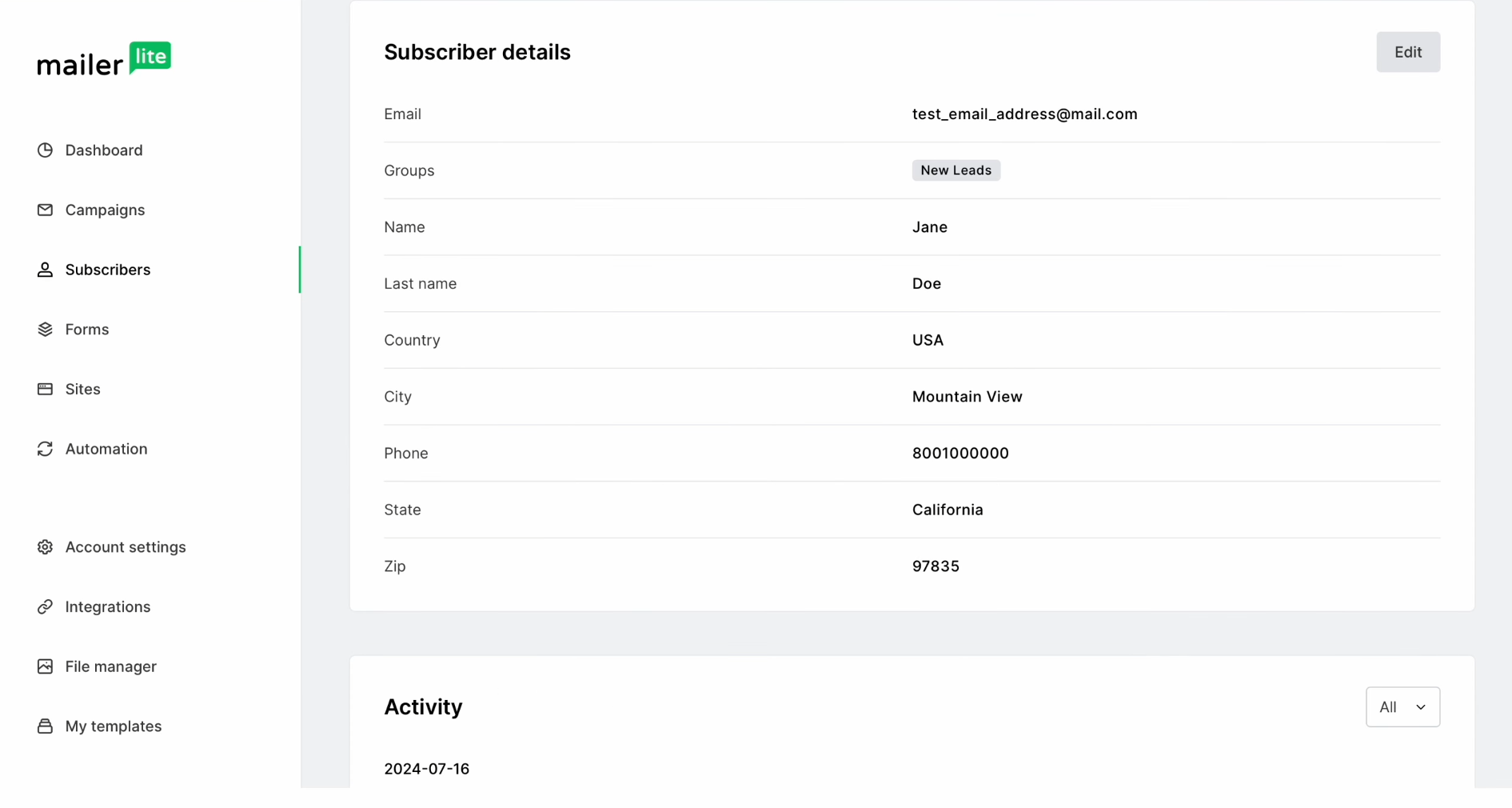 TikTok and MailerLite integration | Result of the data transfer to MailerLite TikTok and MailerLite integration | Result of the data transfer to MailerLite