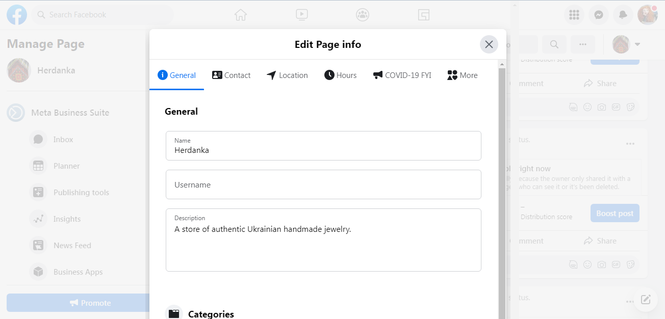 Specify information such as Contacts, Location etc. Specify information such as Contacts, Location etc.