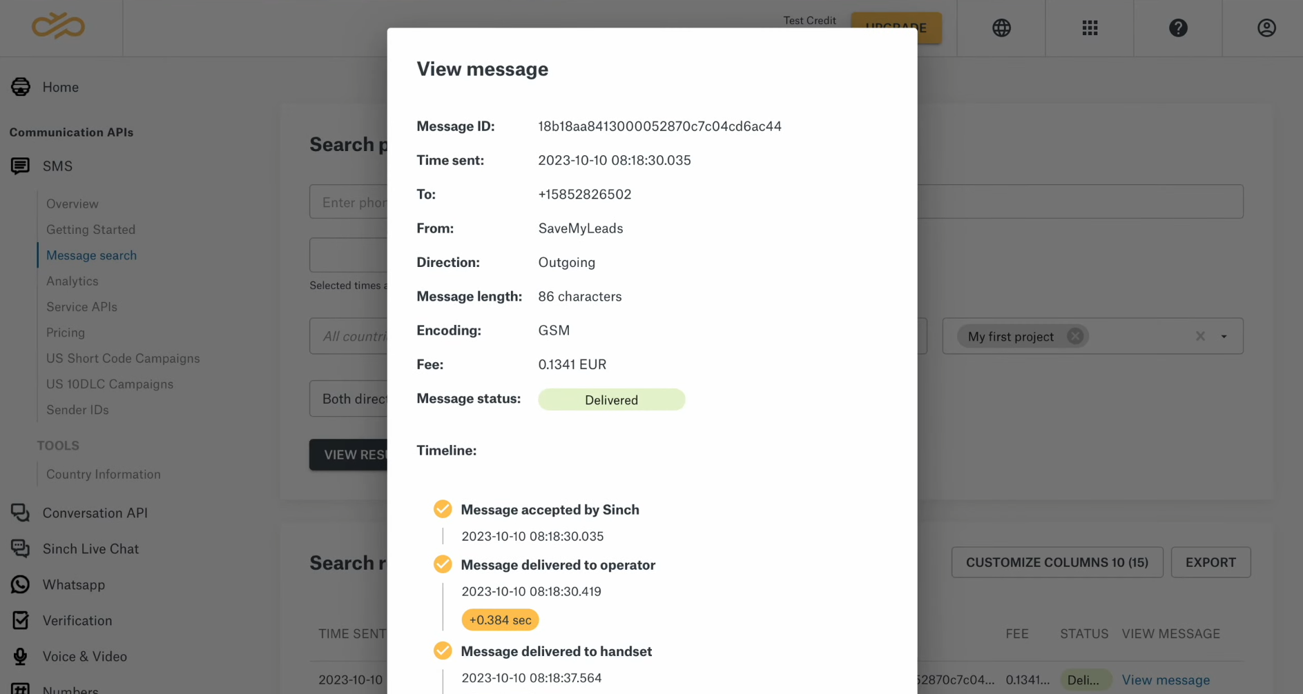 Facebook and Sinch integration | The result of automation Facebook and Sinch integration | The result of automation