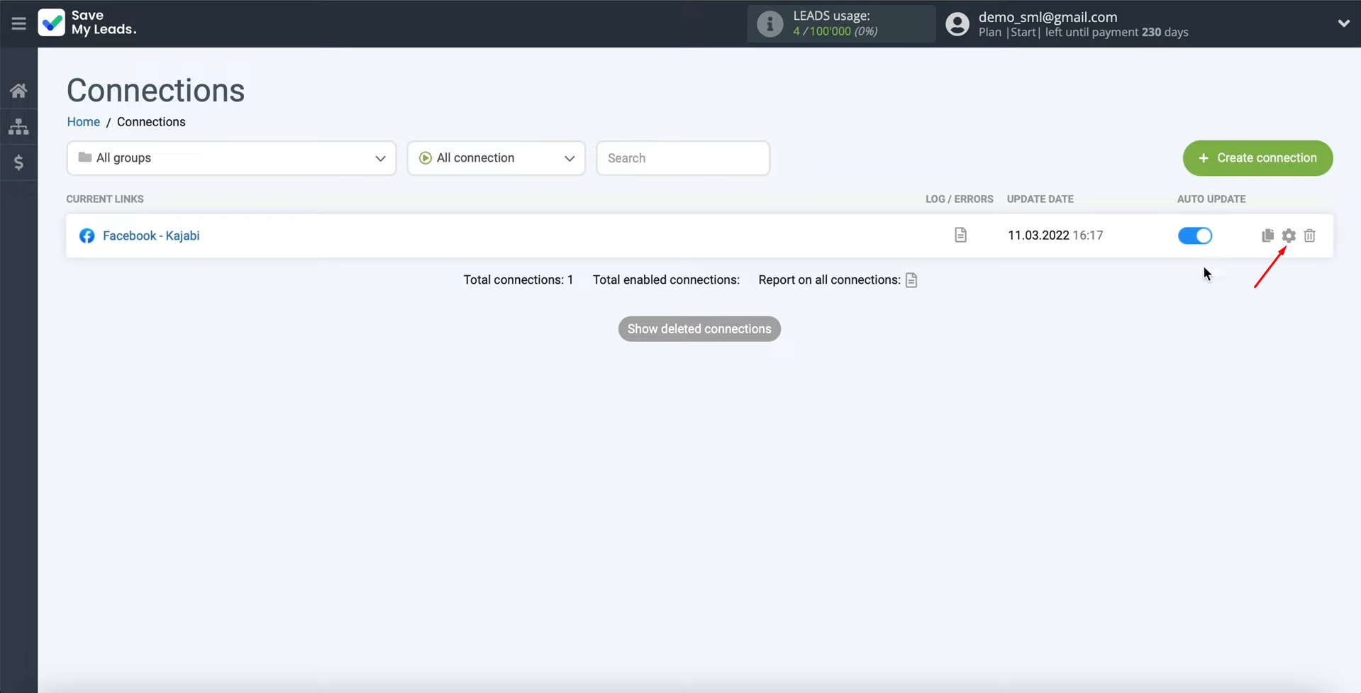 Facebook Leads Ads and Kajabi integration | Click on the gear icon Facebook Leads Ads and Kajabi integration | Click on the gear icon