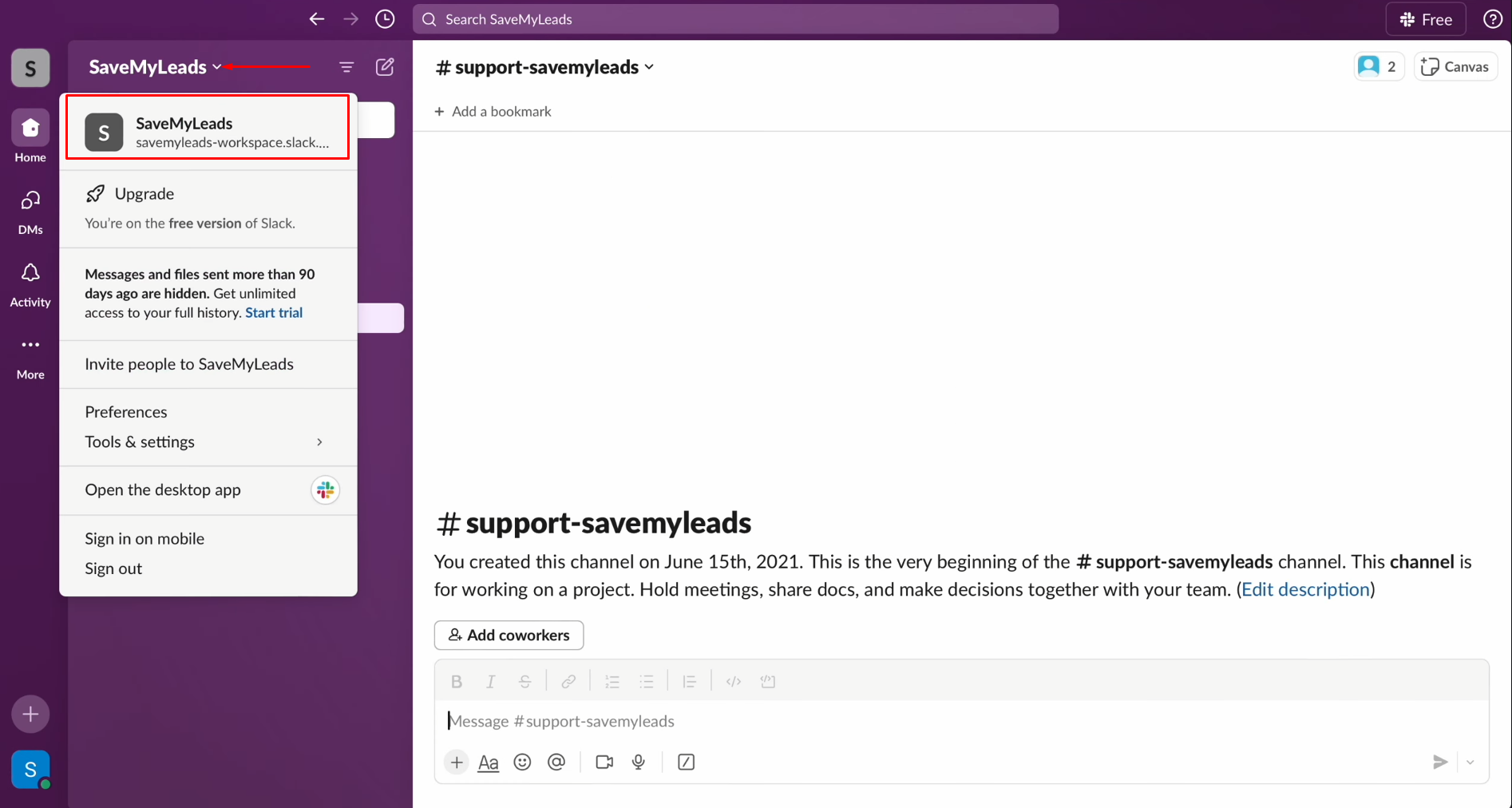 TikTok and Slack integration | Go to your Slack personal account TikTok and Slack integration | Go to your Slack personal account