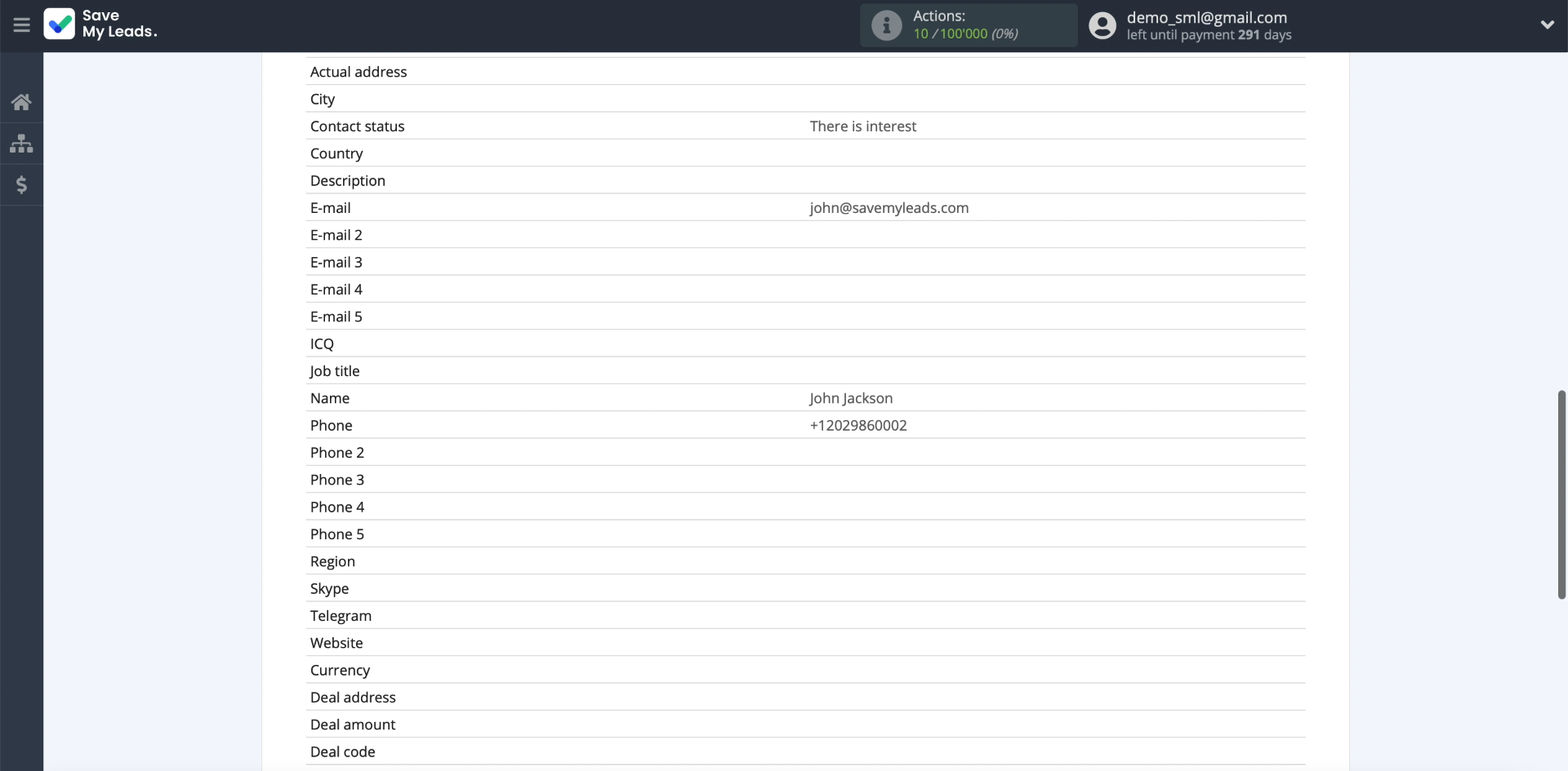 Example of sent data Part 3 Example of sent data Part 3 