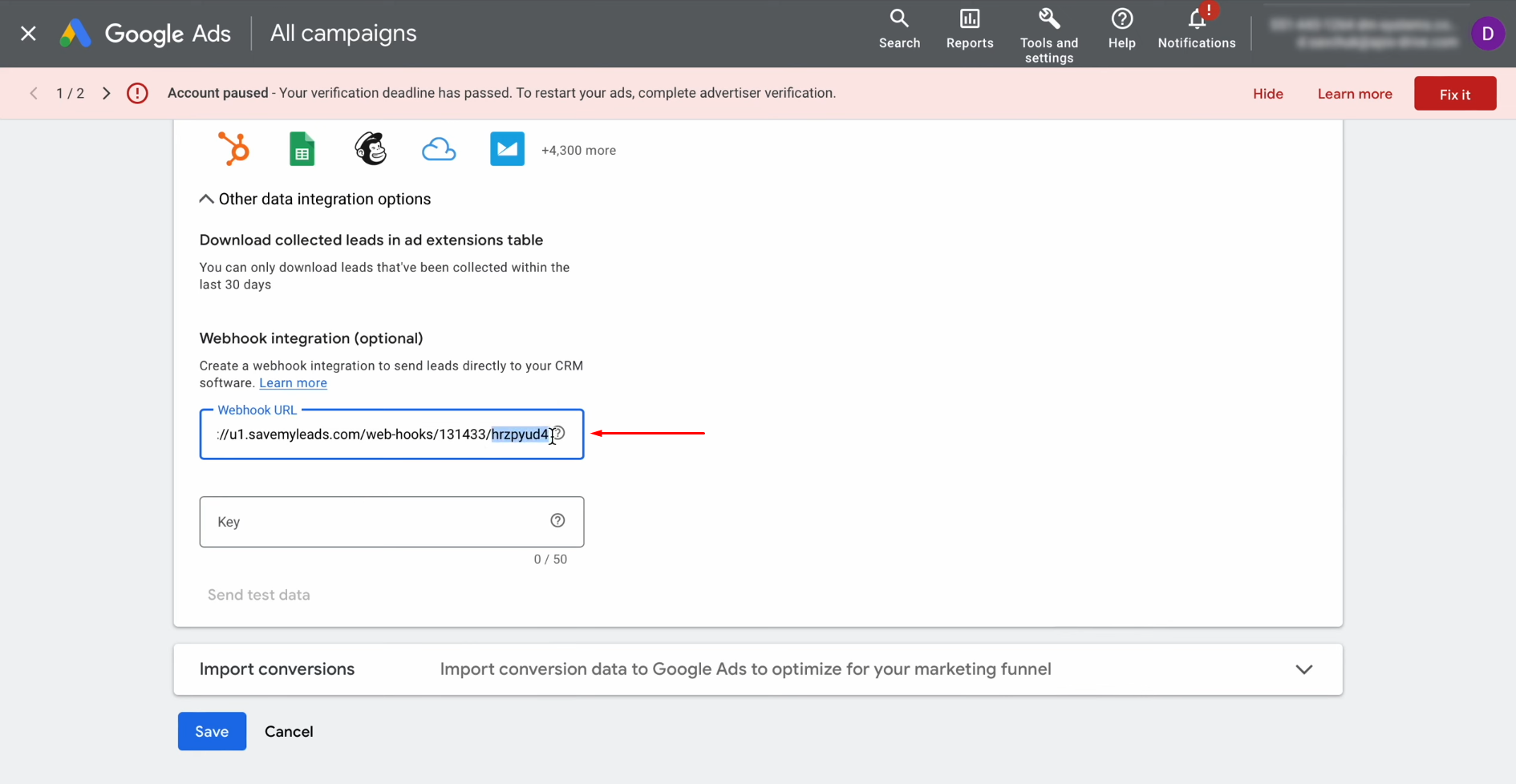 Google Ads Lead Form and Notion integration | Copy the last part of the URL Google Ads Lead Form and Notion integration | Copy the last part of the URL