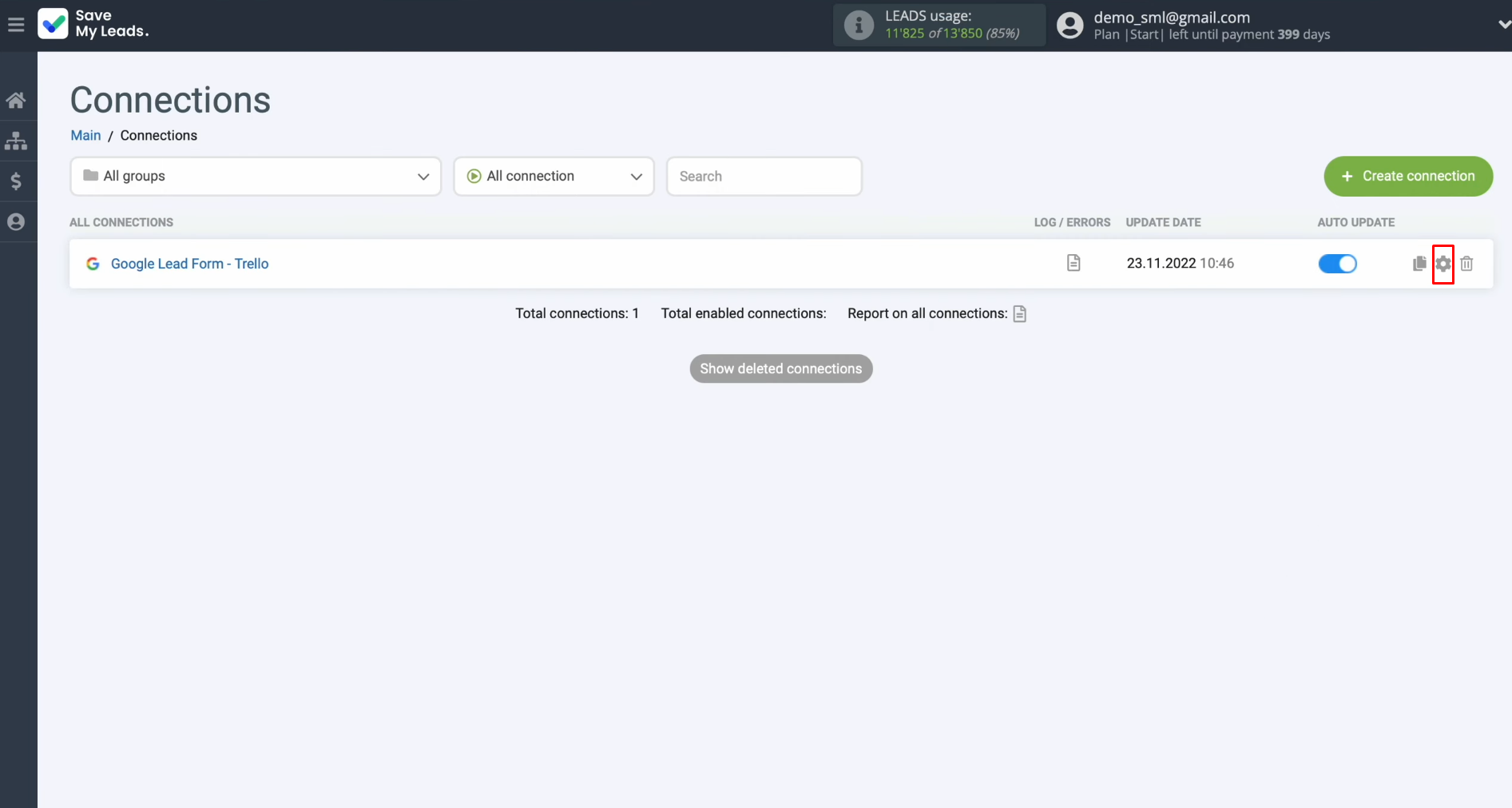 Google Lead Form and Trello integration | Click on the gear icon Google Lead Form and Trello integration | Click on the gear icon