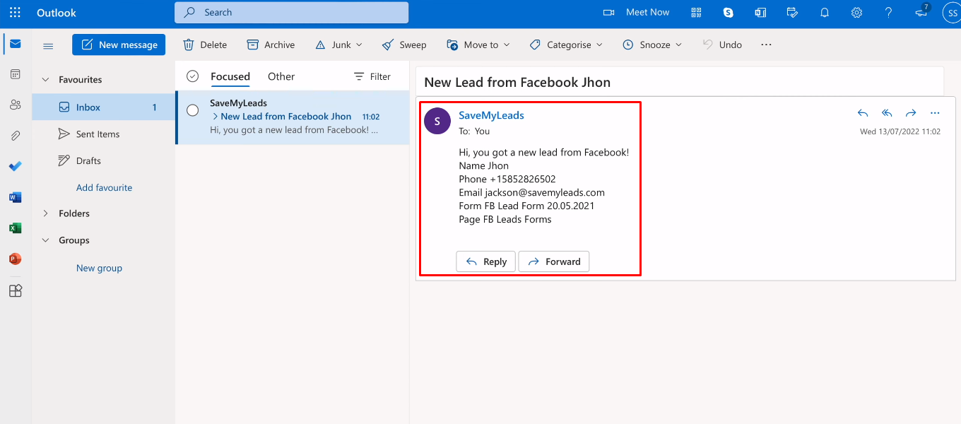 Facebook and Microsoft Outlook integration | The test letter Facebook and Microsoft Outlook integration | The test letter