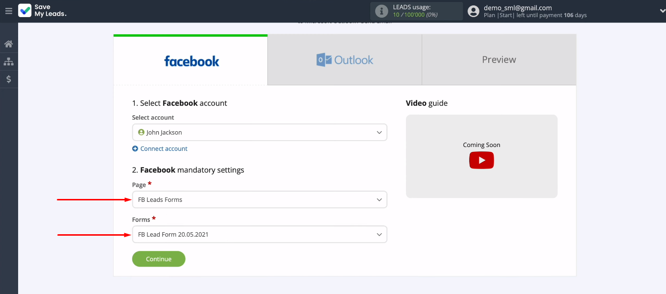 Facebook and Microsoft Outlook integration | Define mandatory settings Facebook and Microsoft Outlook integration | Define mandatory settings